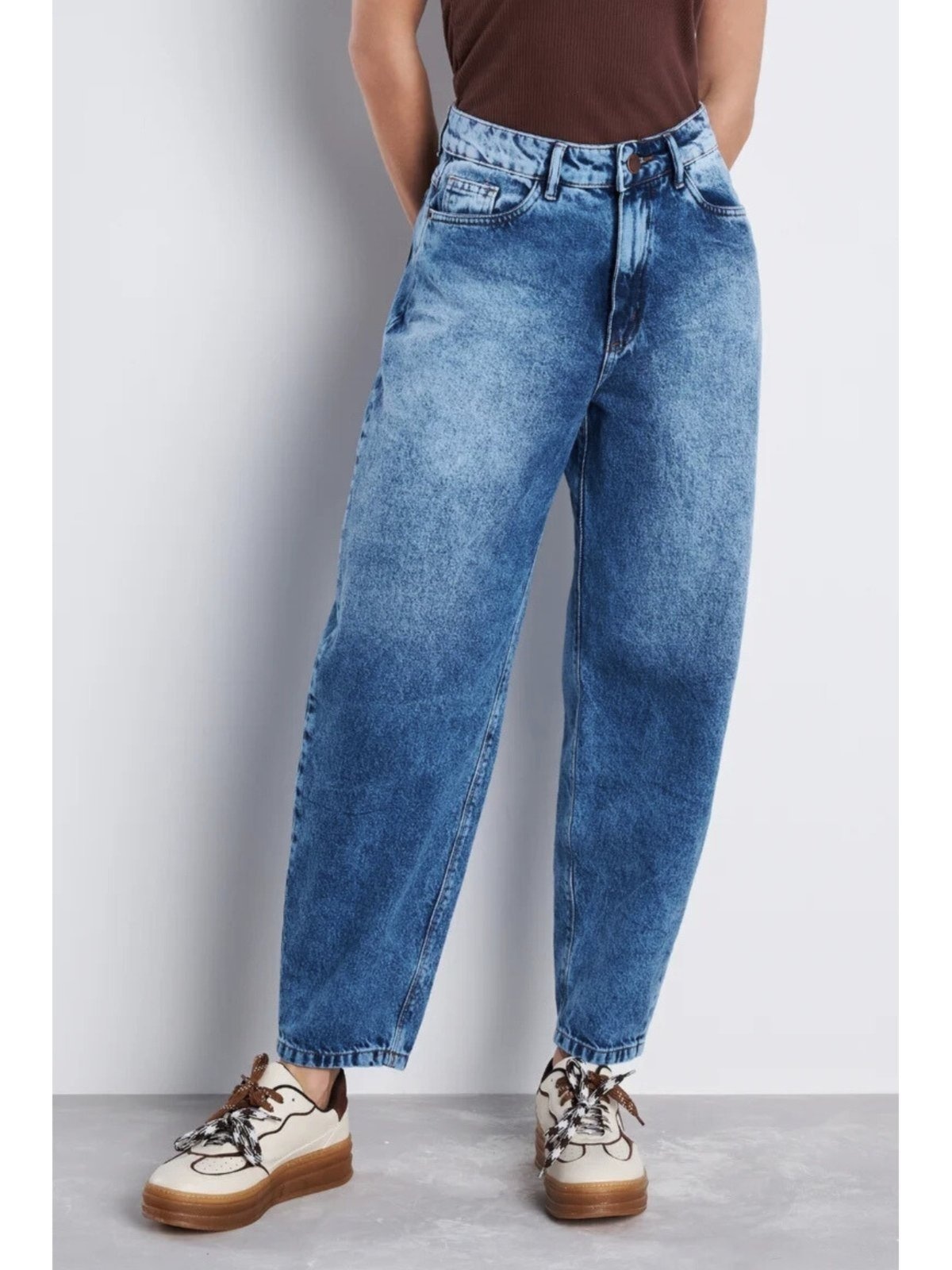 Imagem principal Calça Feminina Barrel Cintura Alta NEW DENIM jeans