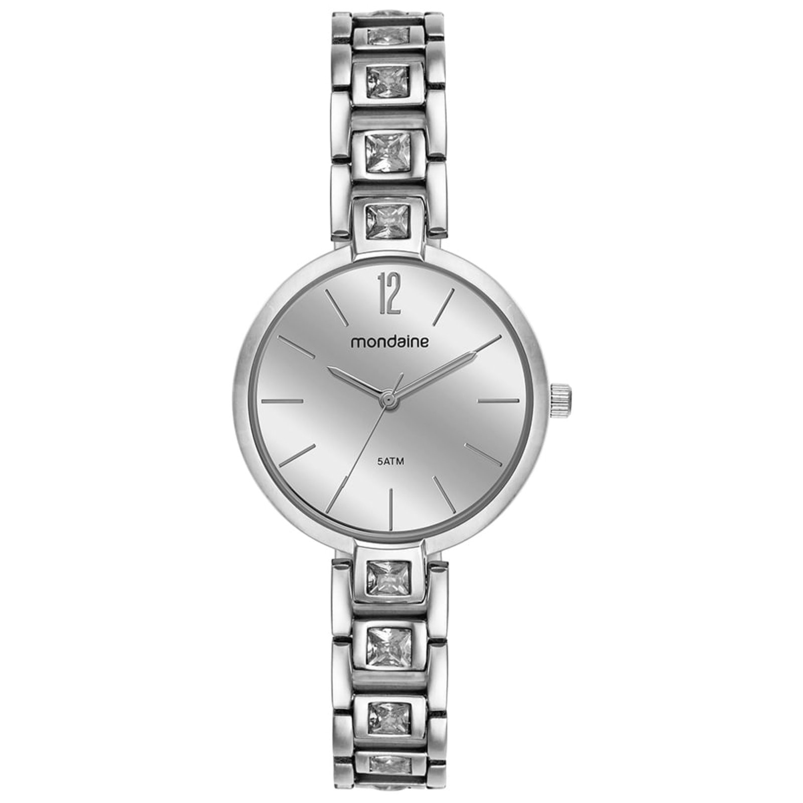 Imagem principal Relógio Feminino Espelhado Cristais Mondaine prata