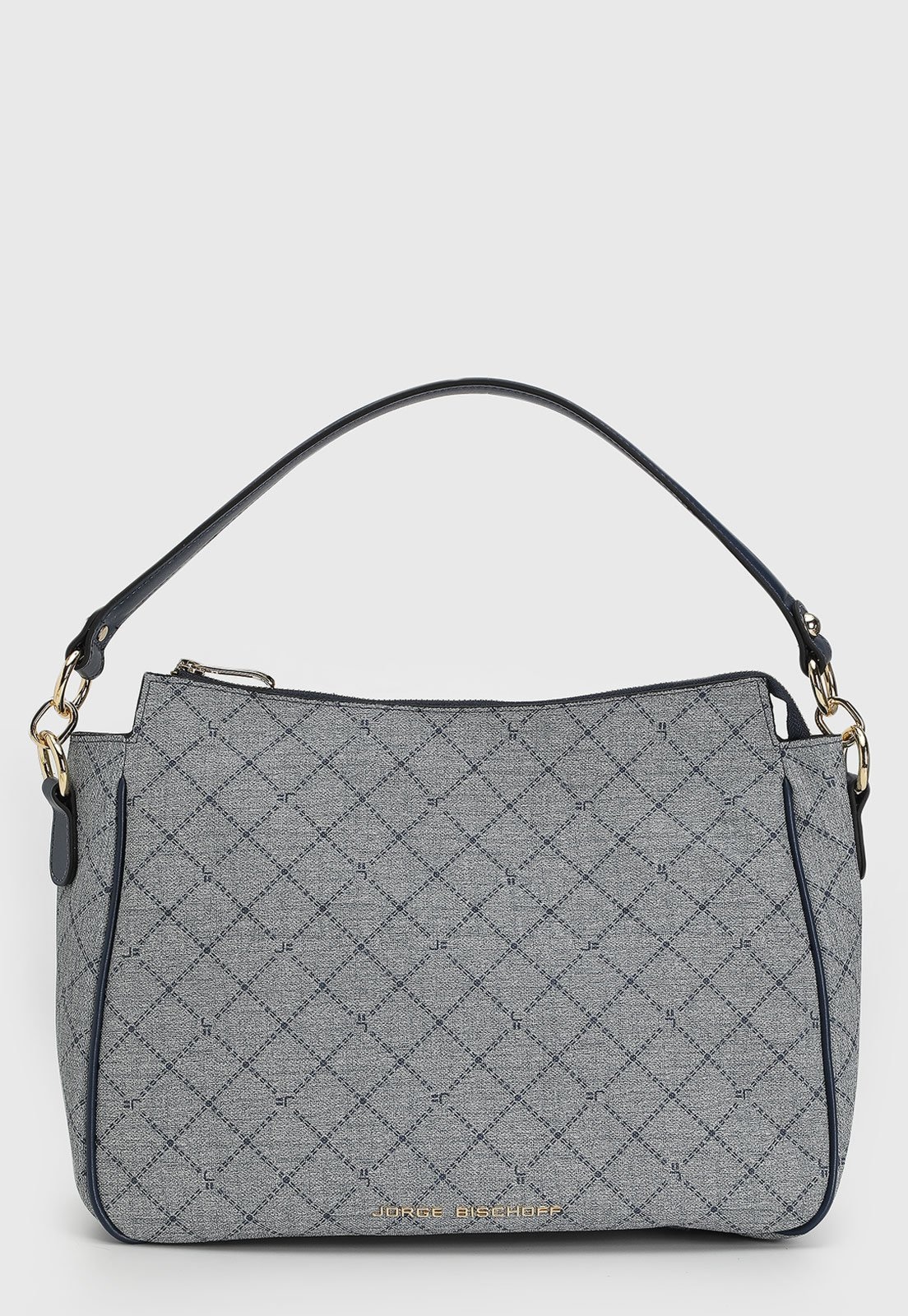Imagem principal Bolsa Tiracolo Feminina Jorge Bischoff Monograma Alça Dupla Jorge Bischoff azul