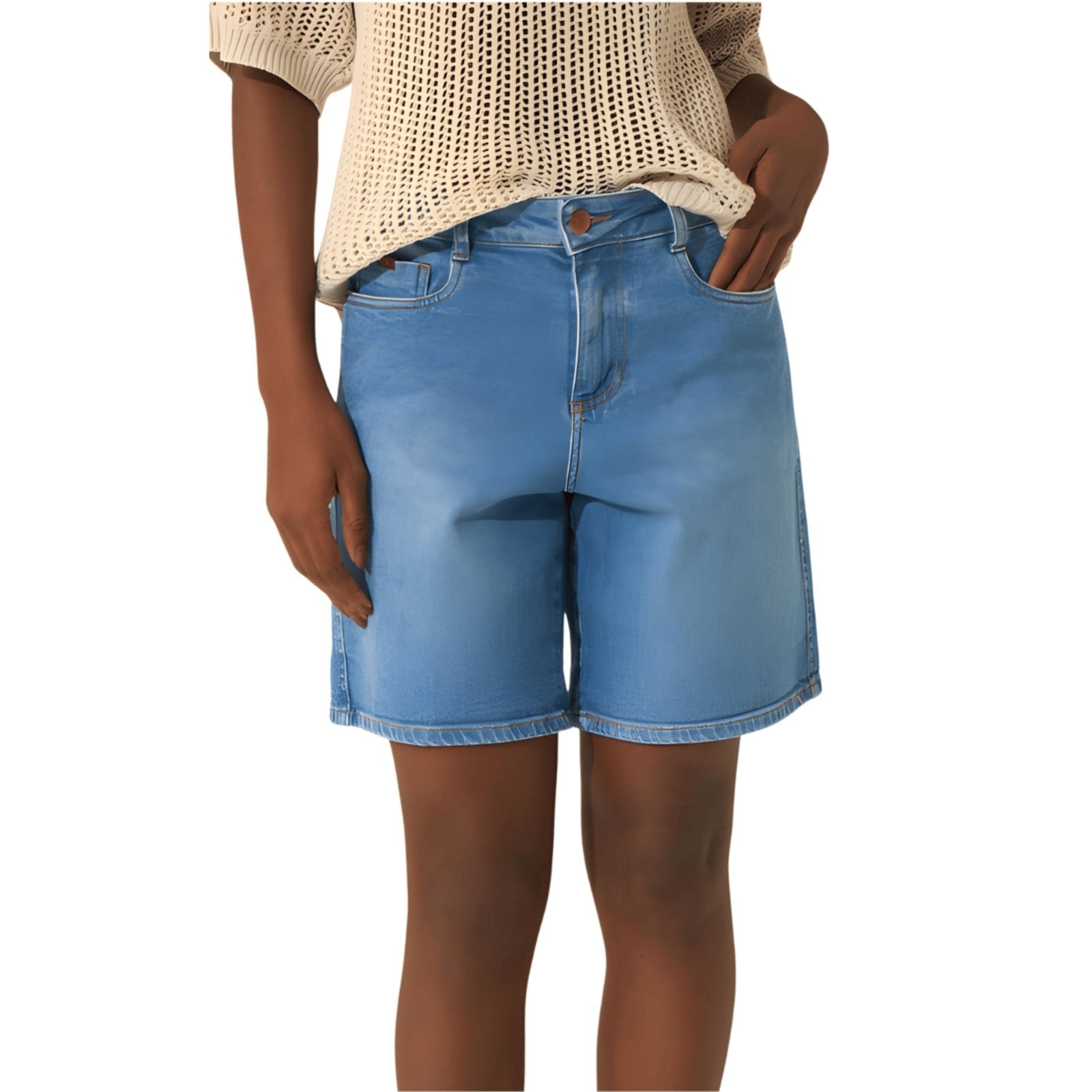 Imagem principal Bermuda Feminina Boyfriend Cintura Média Lez a Lez jeans