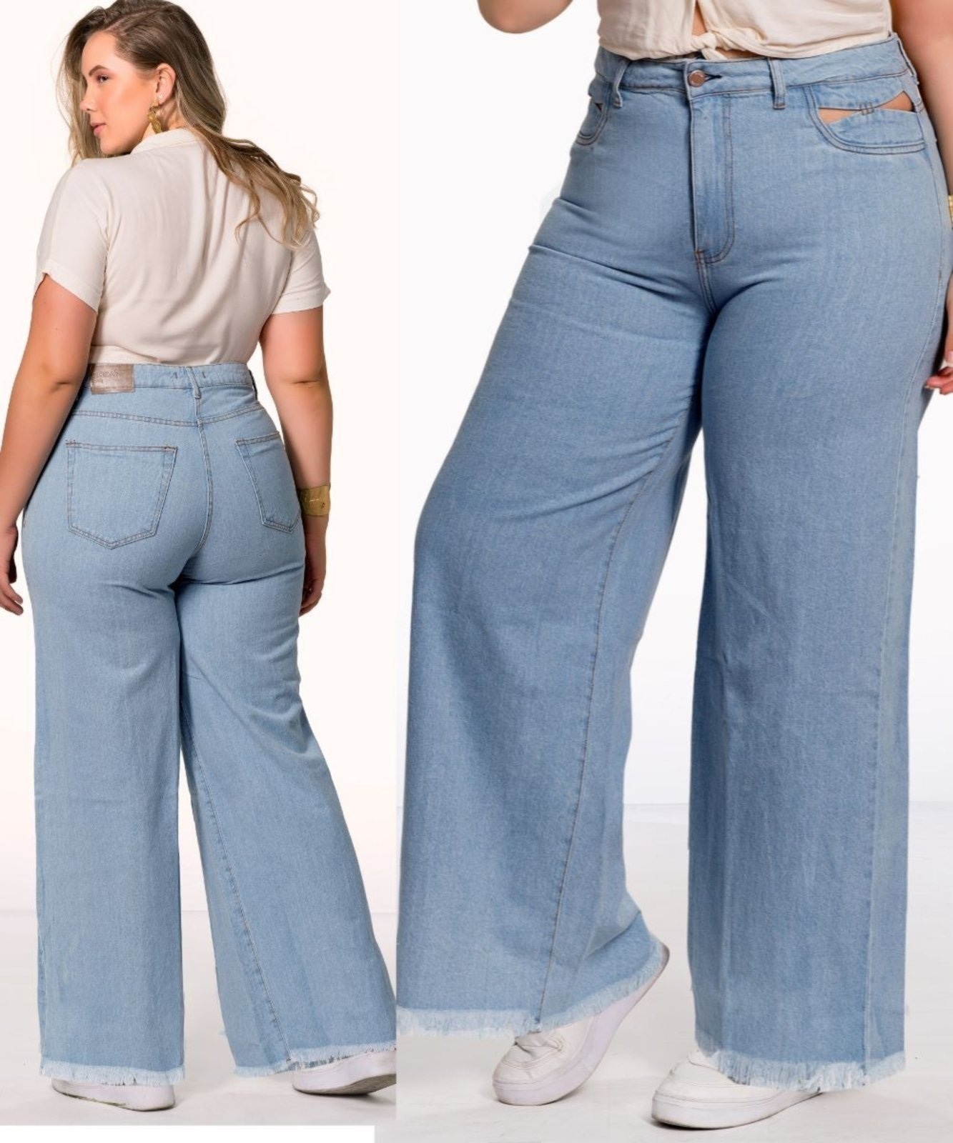 Imagem principal Calça Feminina Plus Wide Leg Razon Jeans jeans