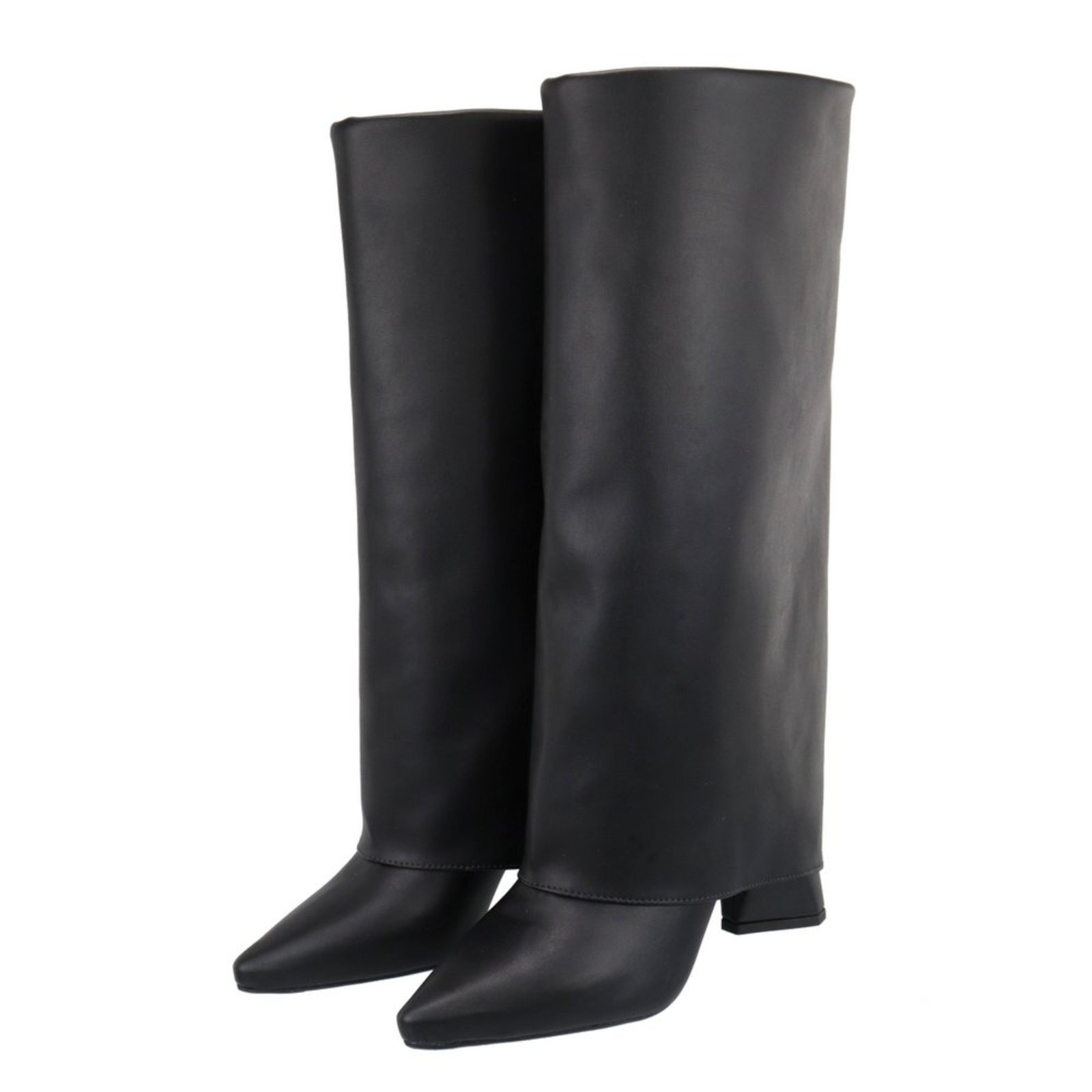 Imagem principal Bota Capa Em Napa Preta Salto Geométrico 23017 Sete Sales preto