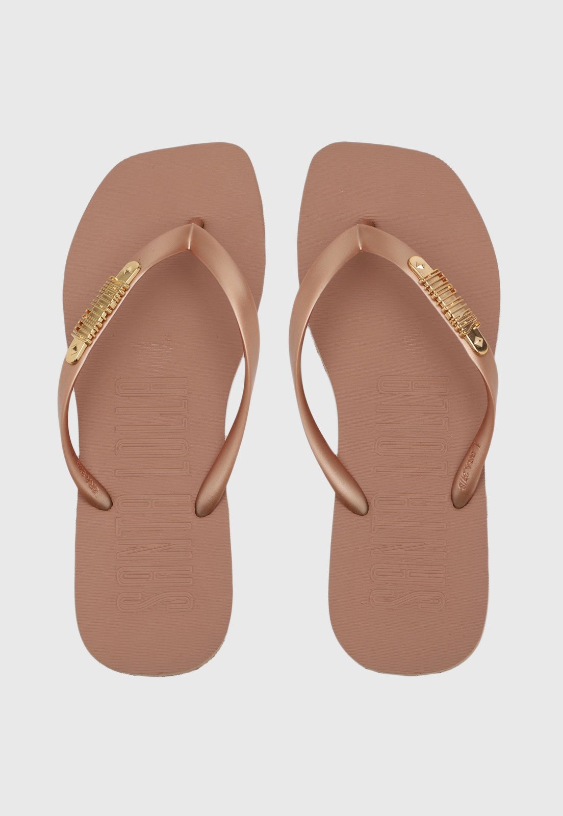 Imagem principal Chinelo Feminino Santa Lolla Detalhe Metalizado Santa Lolla rosê