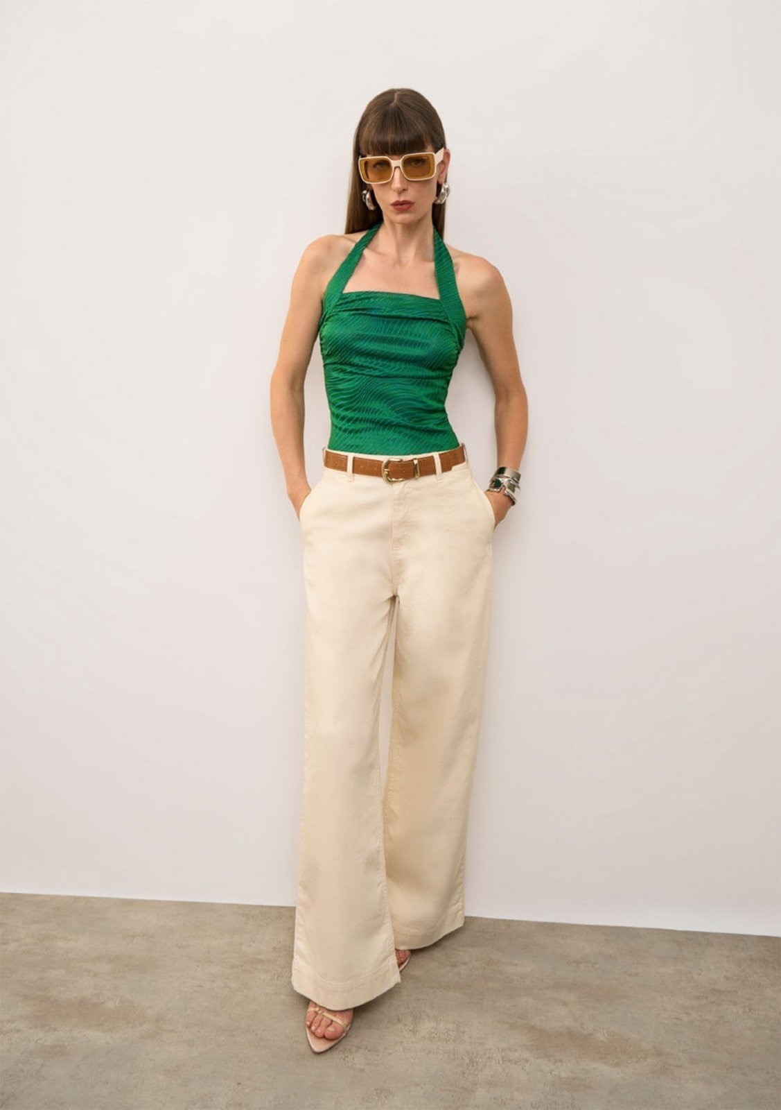 Imagem principal Calça Iódice Pantalona Alta Off-white IÓDICE off-white white
