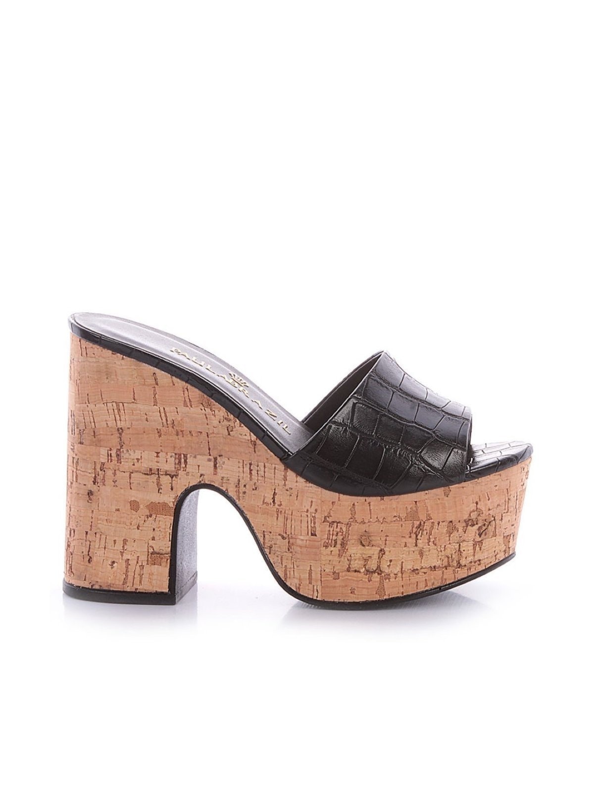 Imagem principal Tamanco Paula Brazil Carol Napa Croco Paula Brazil preto