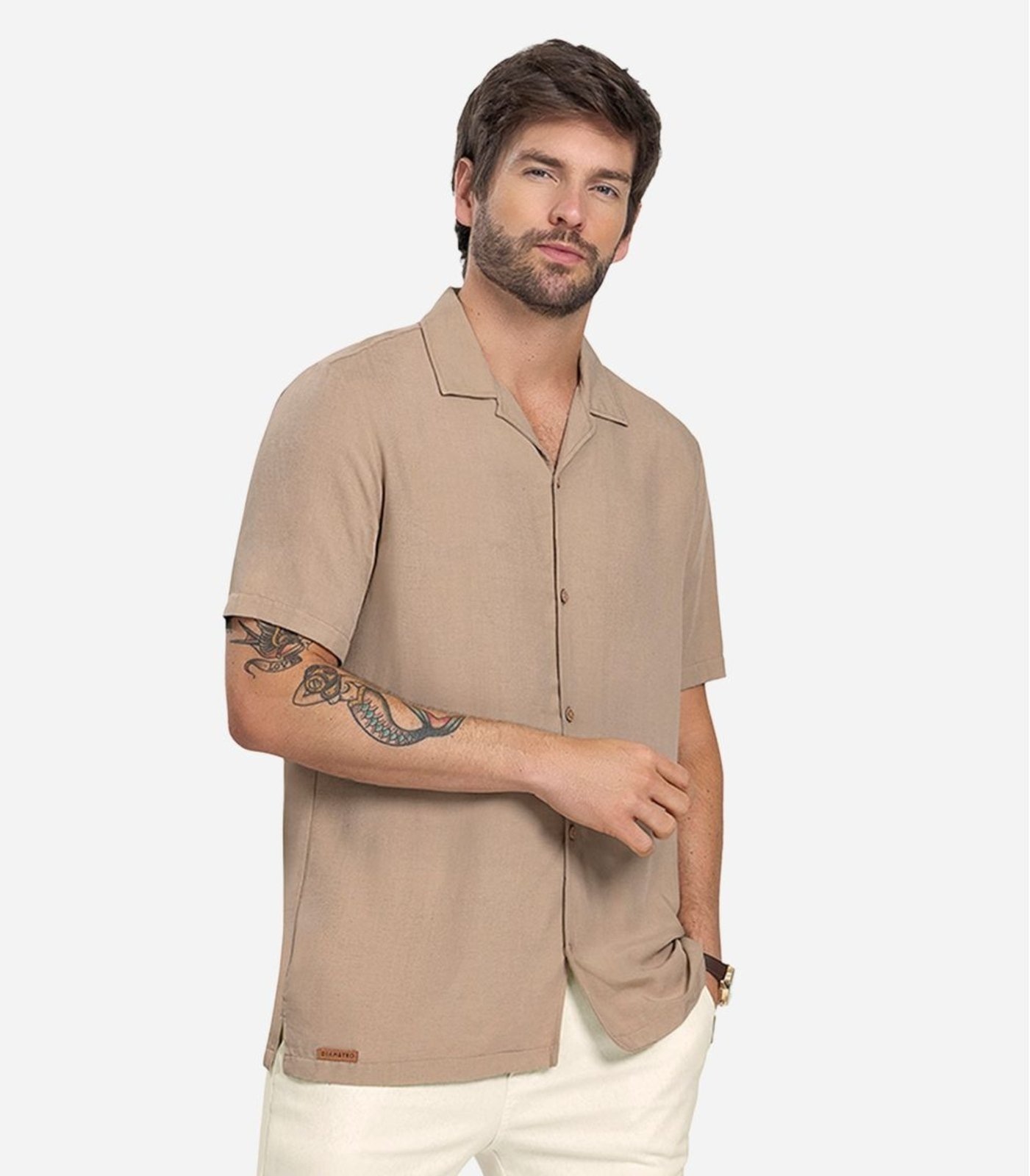 Imagem principal Camisa Masculina Viscolinho Diametro Diametro marrom