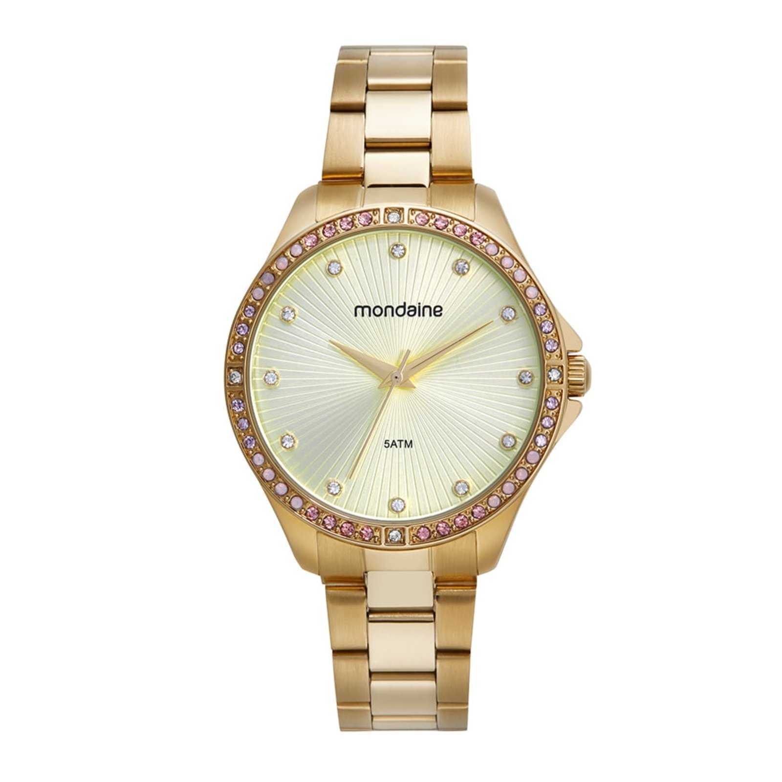 Imagem principal Relógio Feminino com Cristais Coloridos Mondaine dourado
