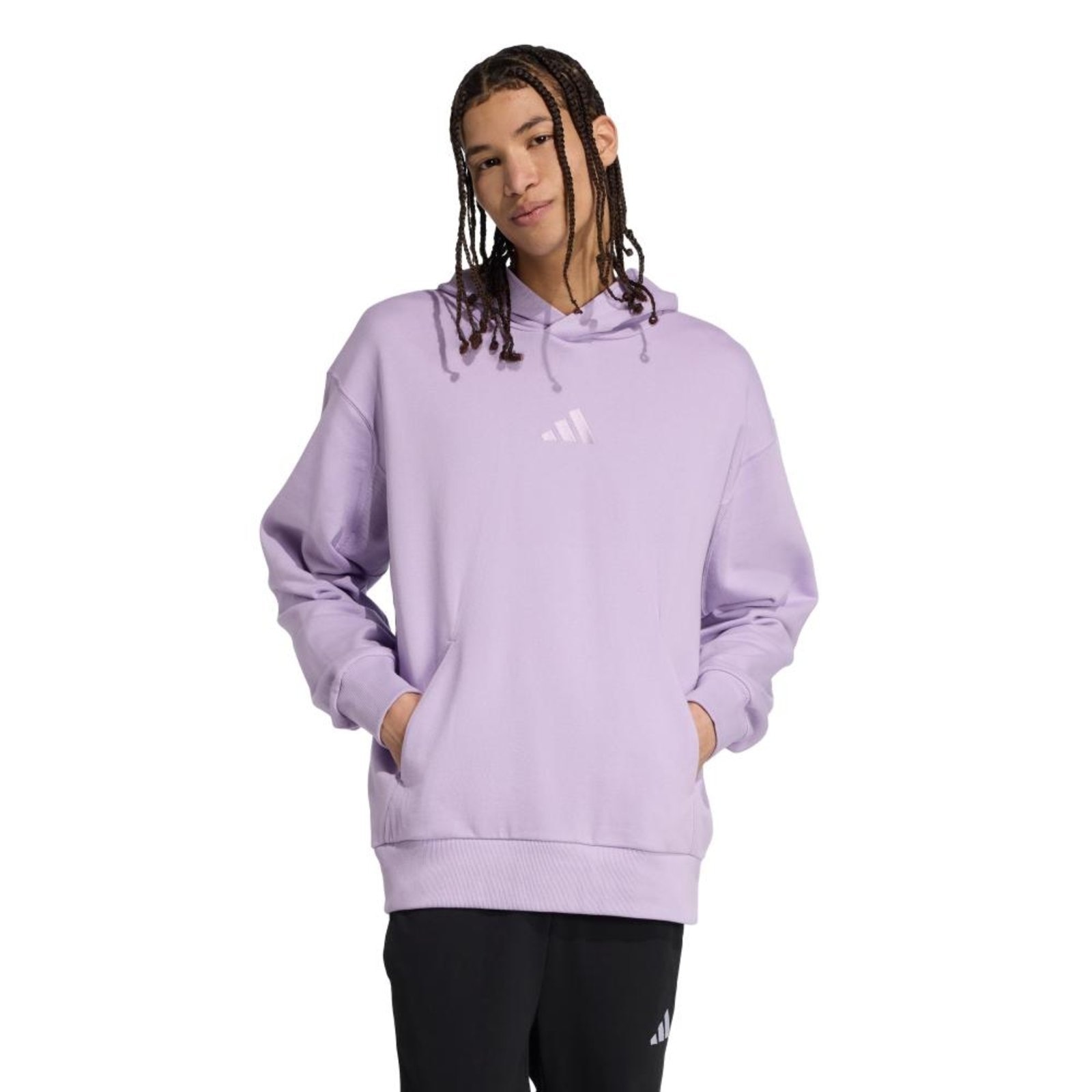 Imagem principal Blusa de moletom com capuz de moletinho ALL SZN adidas Sportswear Adidas roxo