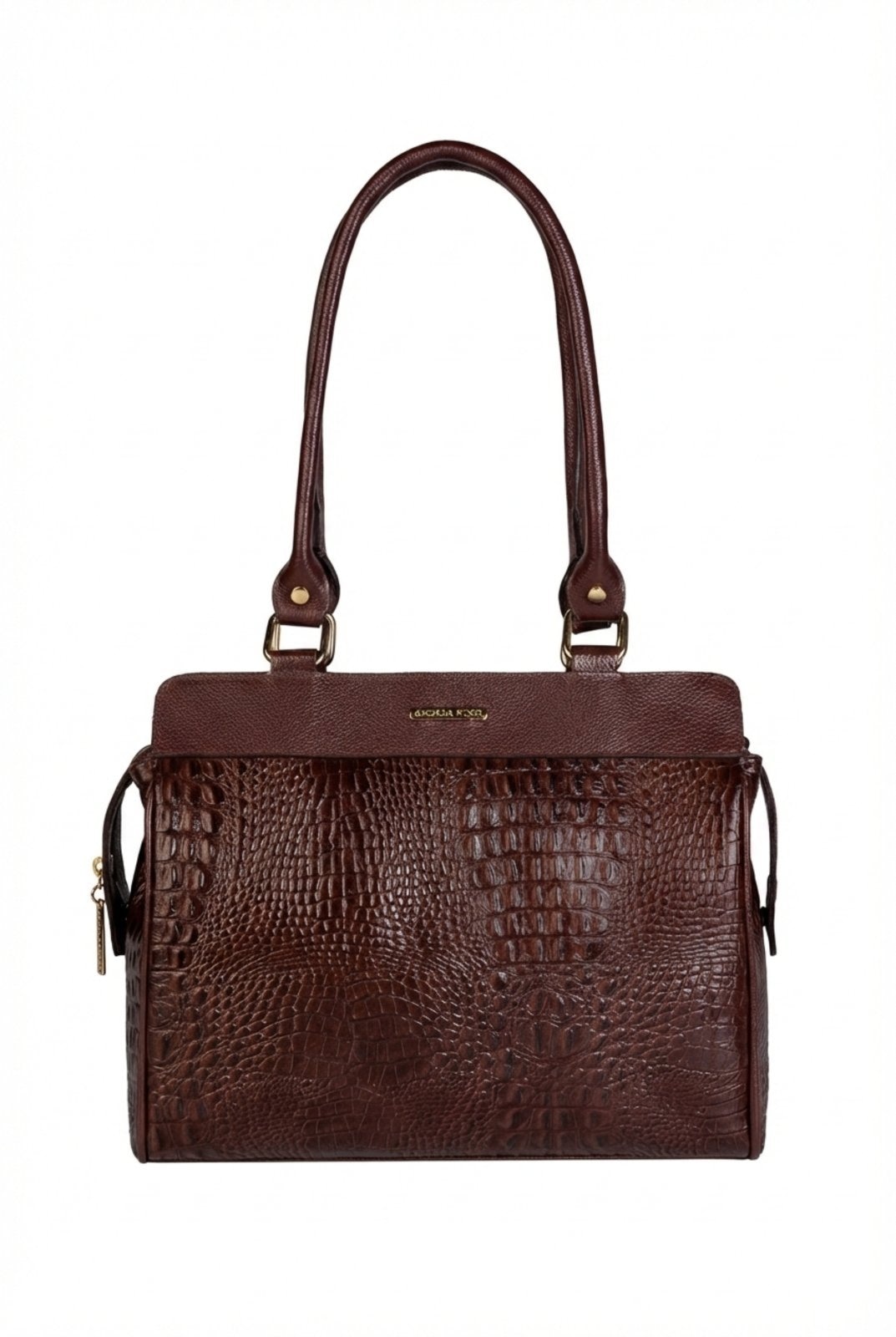 Imagem principal Bolsa de ombro em couro croco Silvia - Café Andrea Vinci preto