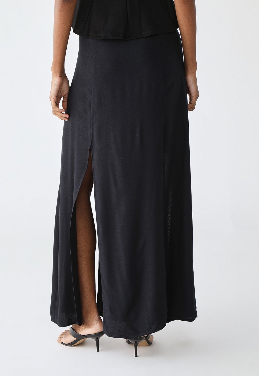 Imagem principal Saia Forum Longa Fendas Preta Forum preto