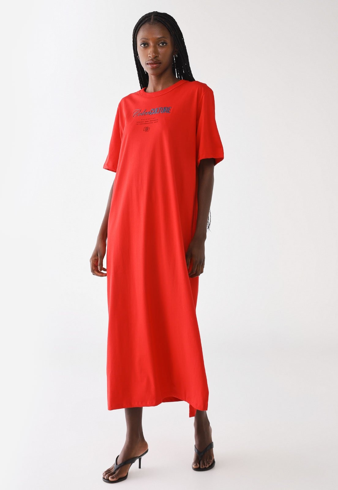 Imagem principal Vestido Feminino Colcci Estampa Lettering Vermelha Colcci vermelho