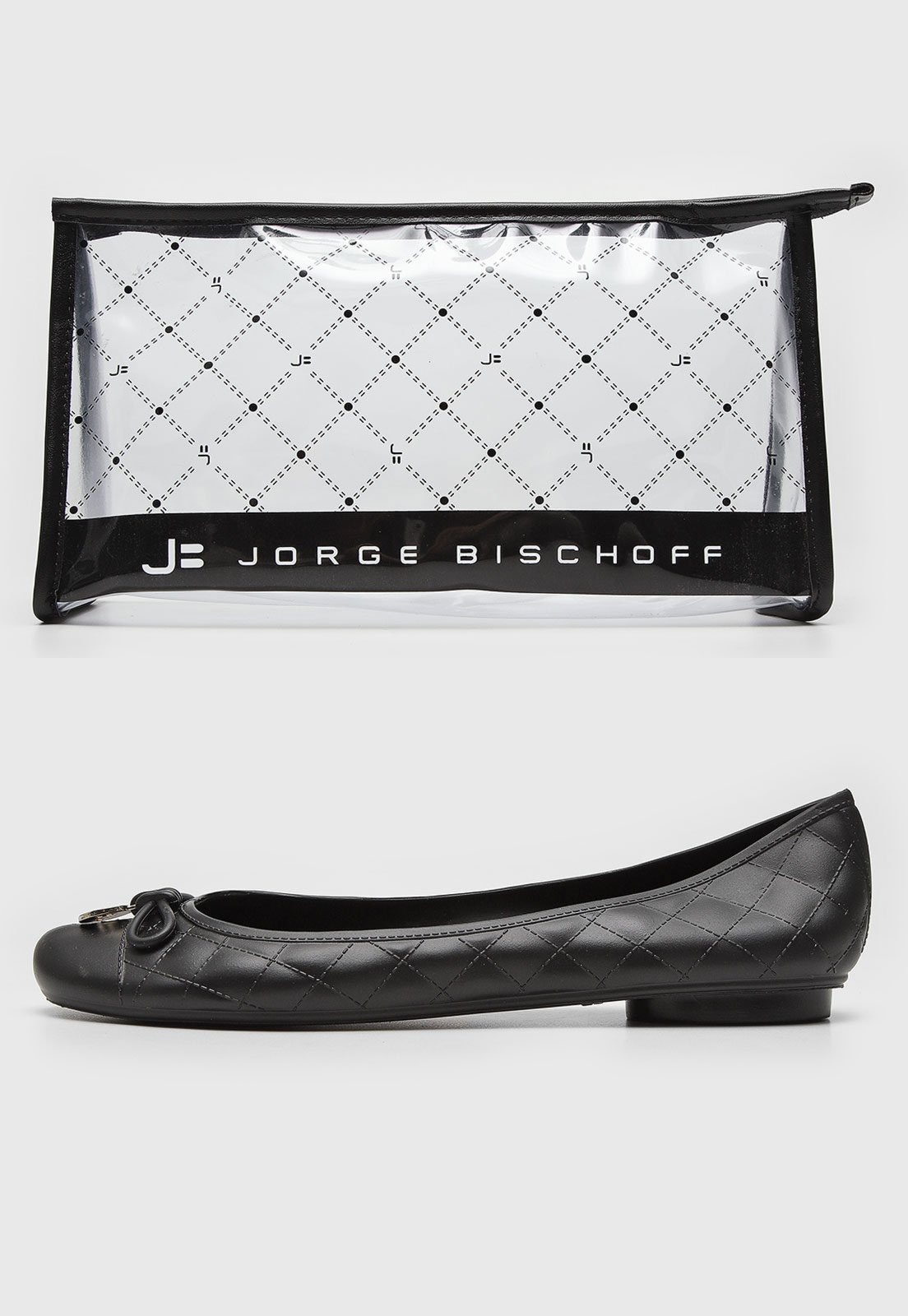 Imagem principal Kit Sapatilha Jorge Bischoff Matelassê Com Necessarie Preta Jorge Bischoff preto