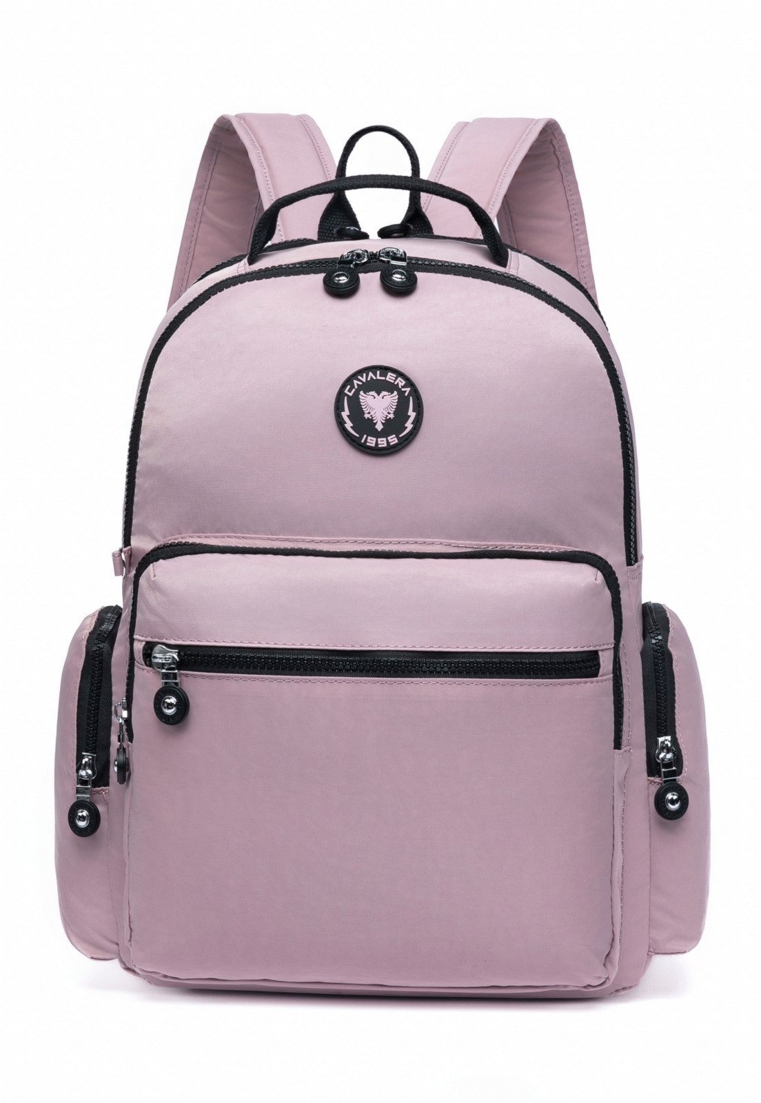 Imagem principal Mochila Feminina Casual Bolsa Espaçosa Passeio Faculdade Cavalera rosa