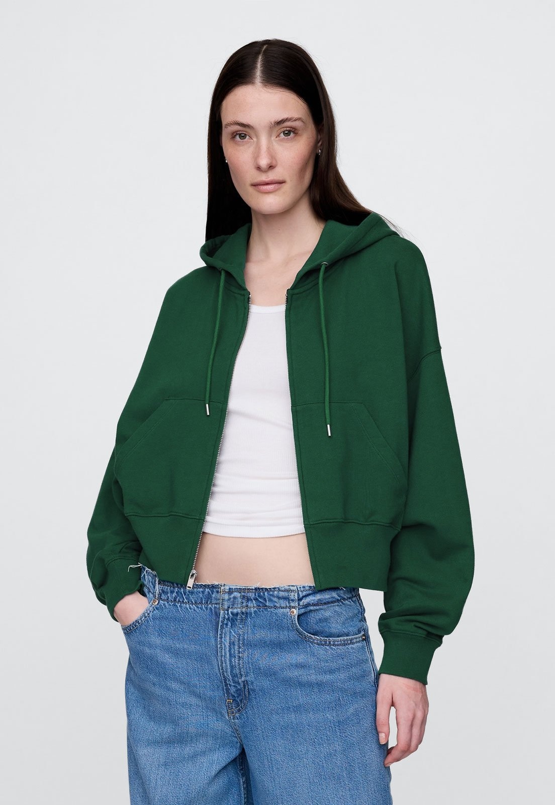 Imagem principal Blusa de Moletom Aberta GAP com Capuz GAP verde