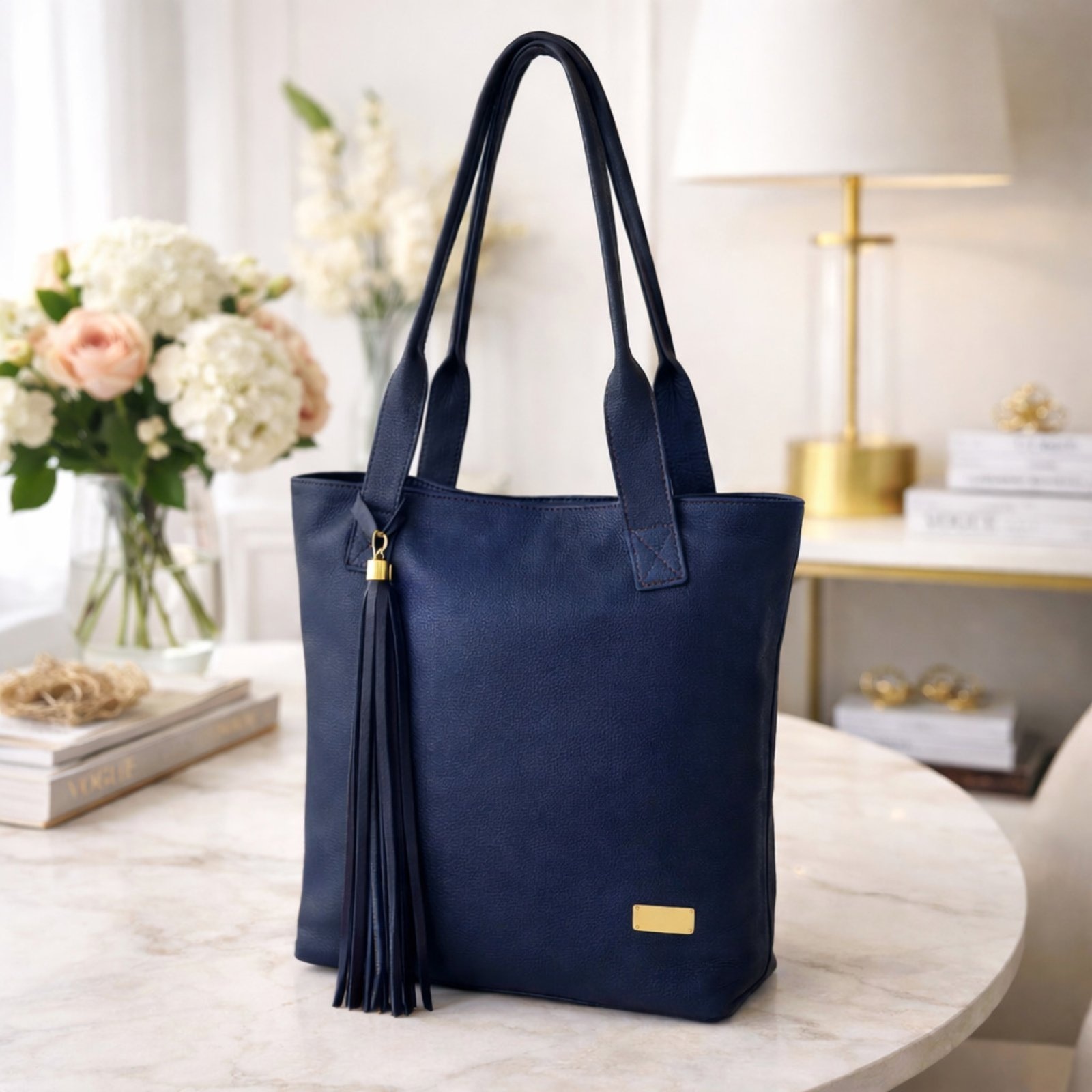 Imagem principal Bolsa Sacola TopGrife Couro Marinho TopGrife azul marinho