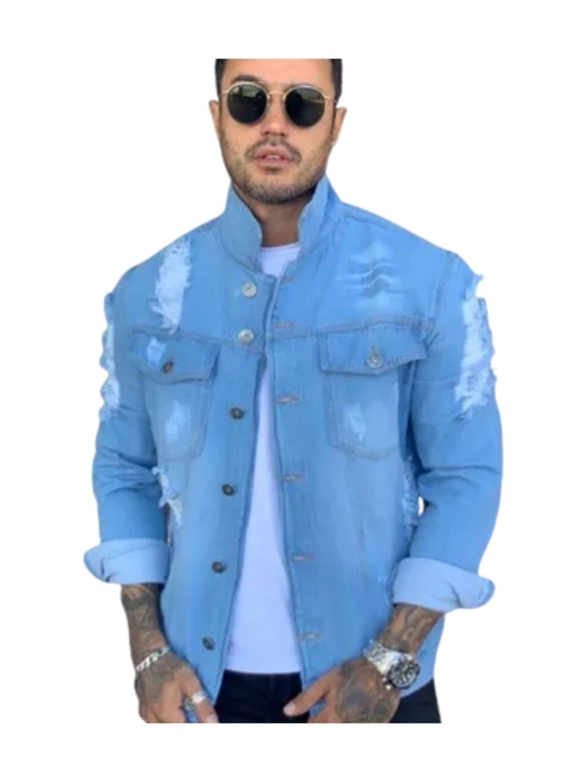 Imagem principal Jaqueta Masculina Loka Delave com Rasgo Jeans Loka jeans