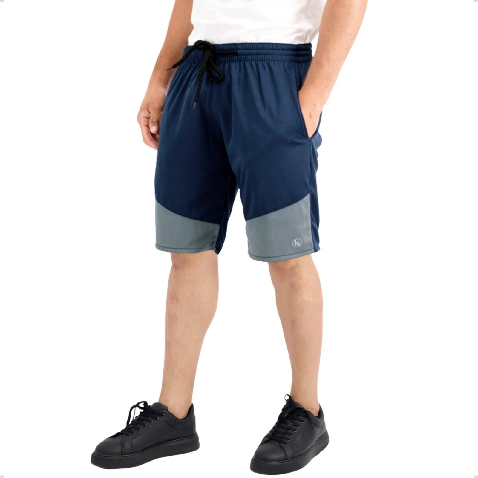 Imagem principal Bermuda Esportiva Masculina Dry Fit Treino Conforto Academia Corrida KS azul/azul marinho