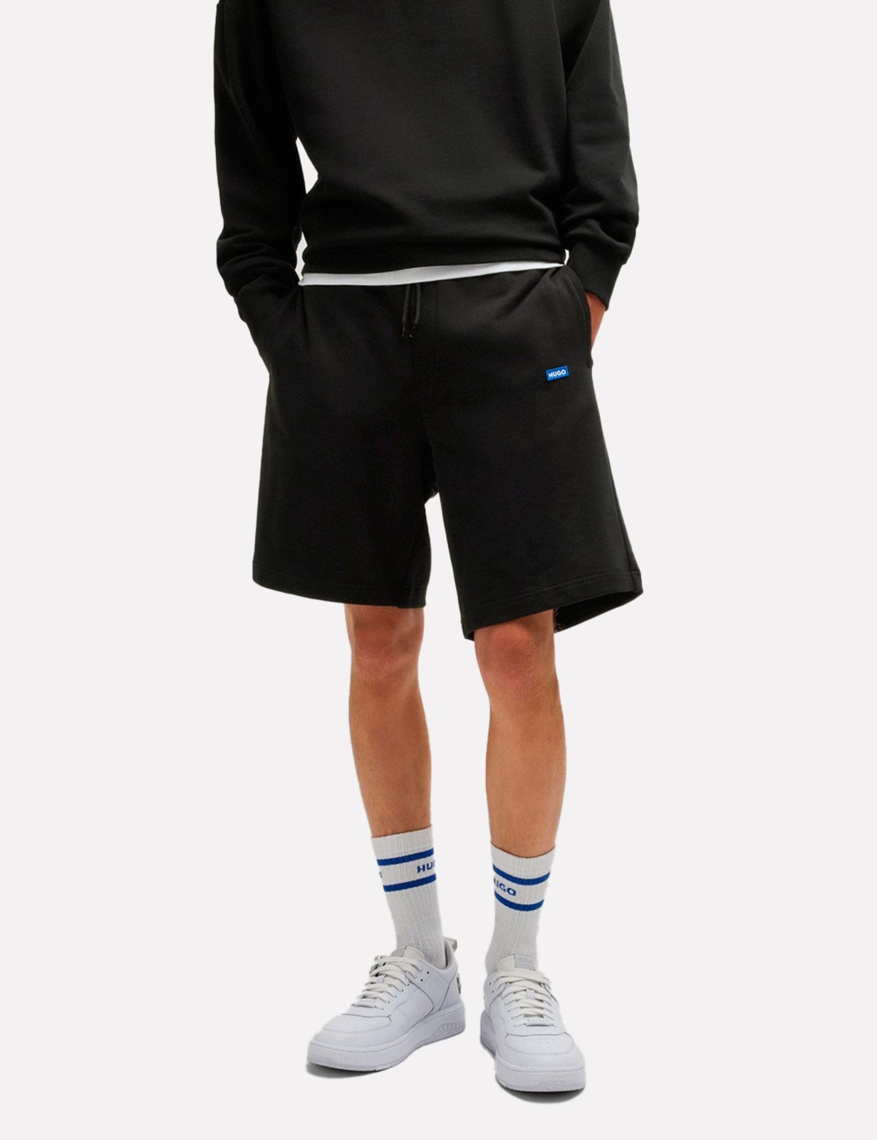 Imagem principal Bermuda Hugo Boss Moletom Masculina Regular Fit Nasensio Preta Hugo Boss preto