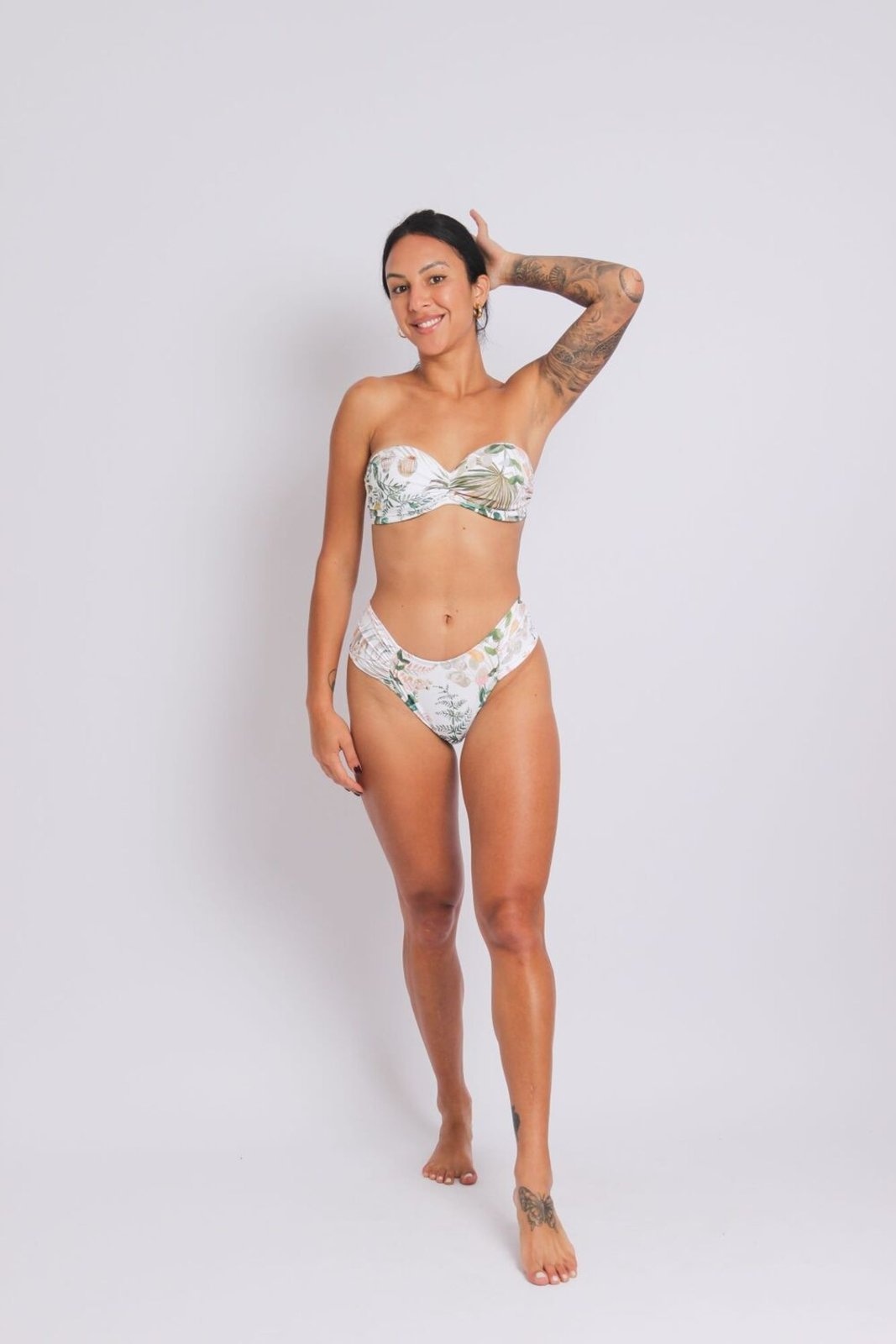 Imagem principal 2405 - Calcinha do Biquíni Com Lateral Larga Franzida Luxemburgo - Duna Casual DunaCasual estampado