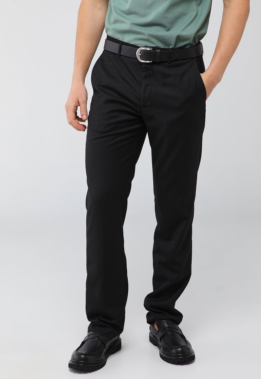 Imagem principal Calça Masculina Dudalina Reta Preta Dudalina preto