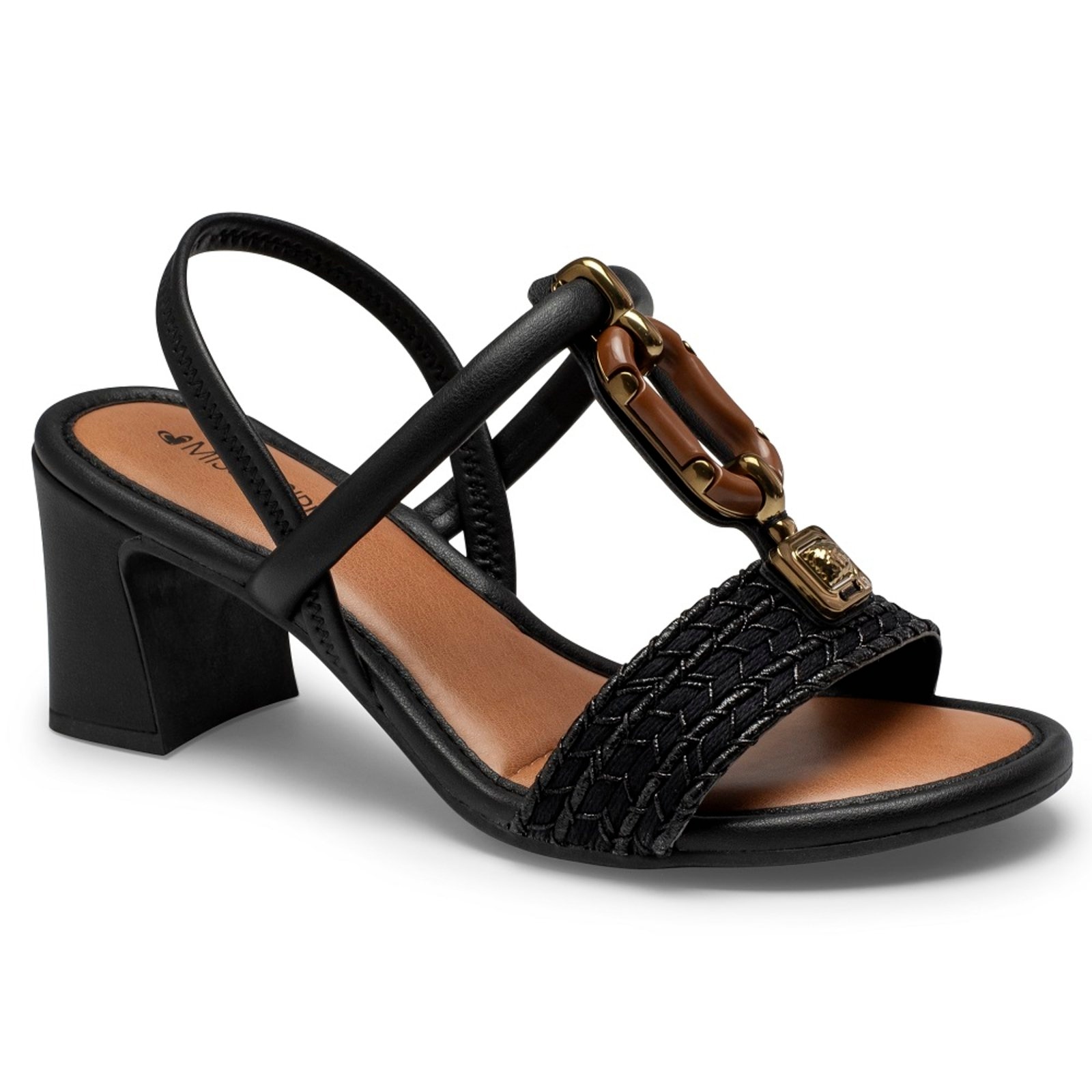 Imagem principal Sandália Salto Mississipi Tira MF921 Feminina - Preta MISSISSIPI preto