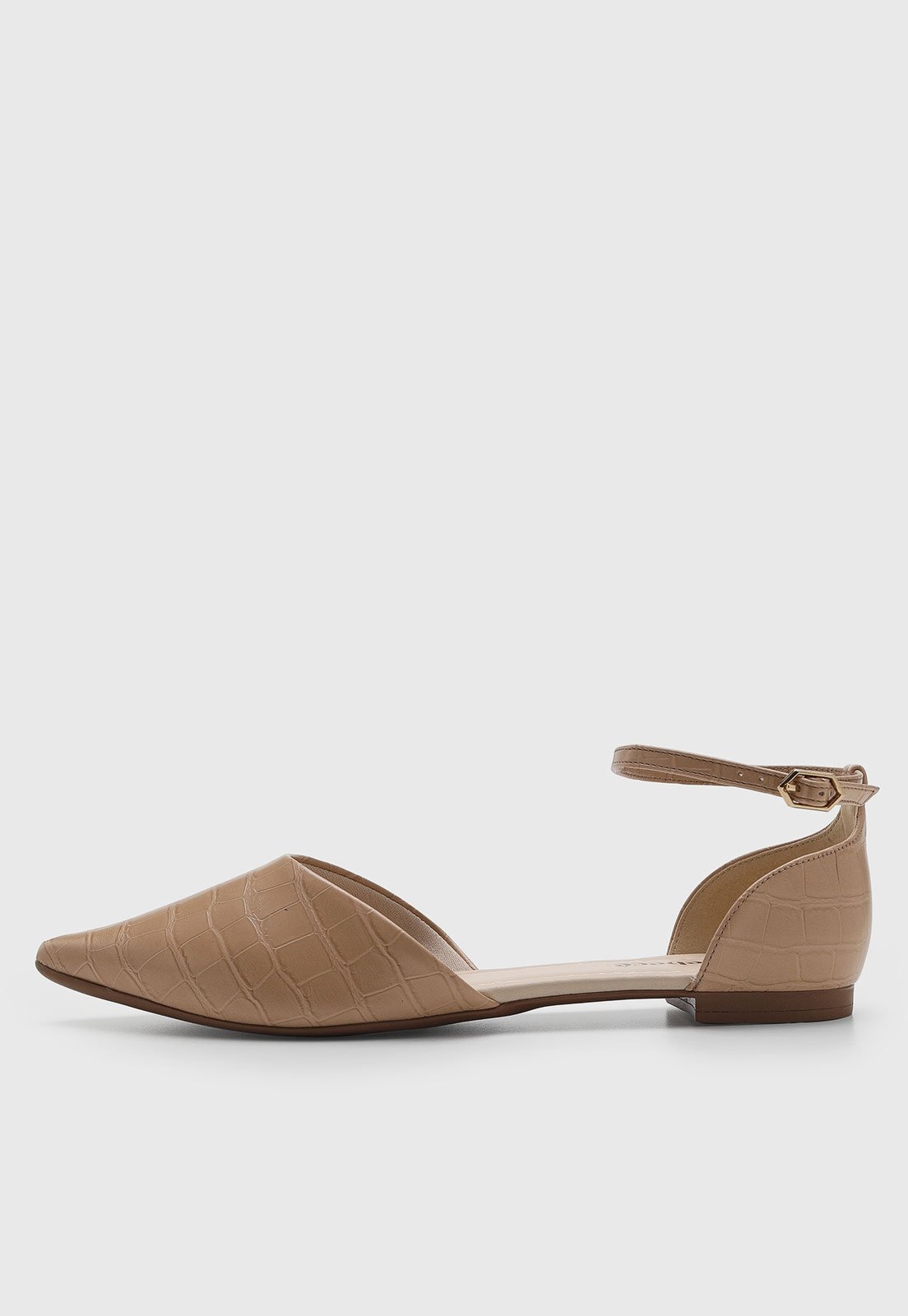 Imagem principal Sapatilha Feminina cê Ponta Fina Texturizada BEBECÊ nude