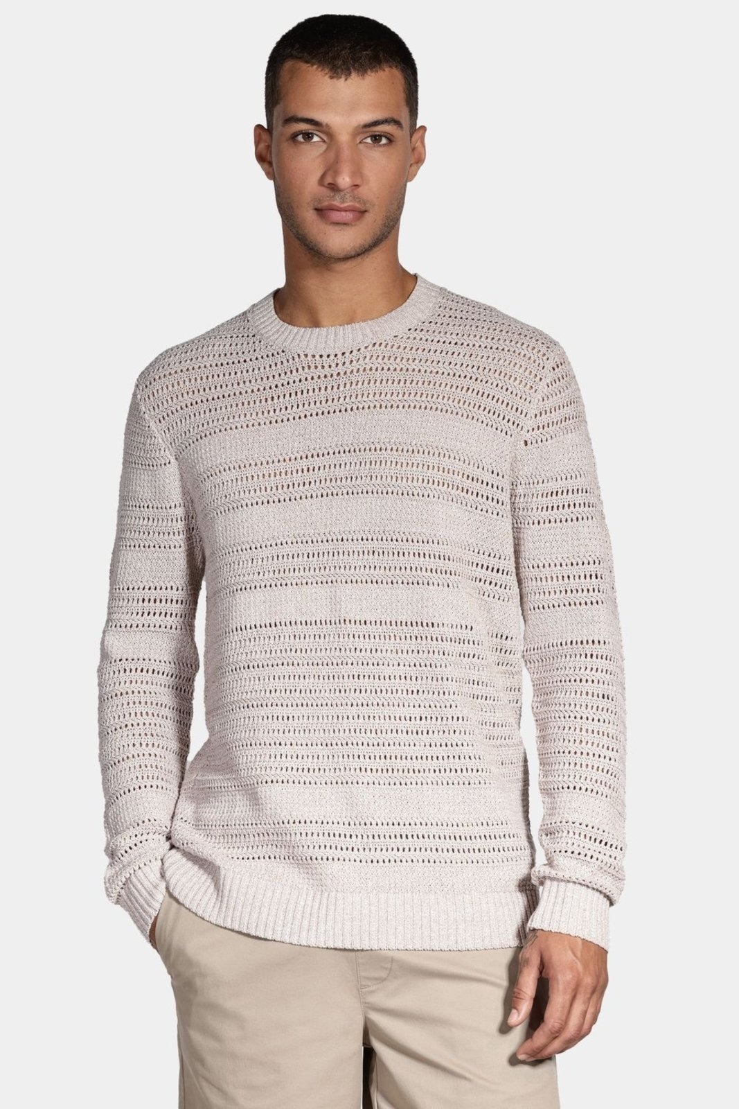 Imagem principal Tricot Aramis Manga Longa Jacquard Jogo de Pontos Areia Aramis bege