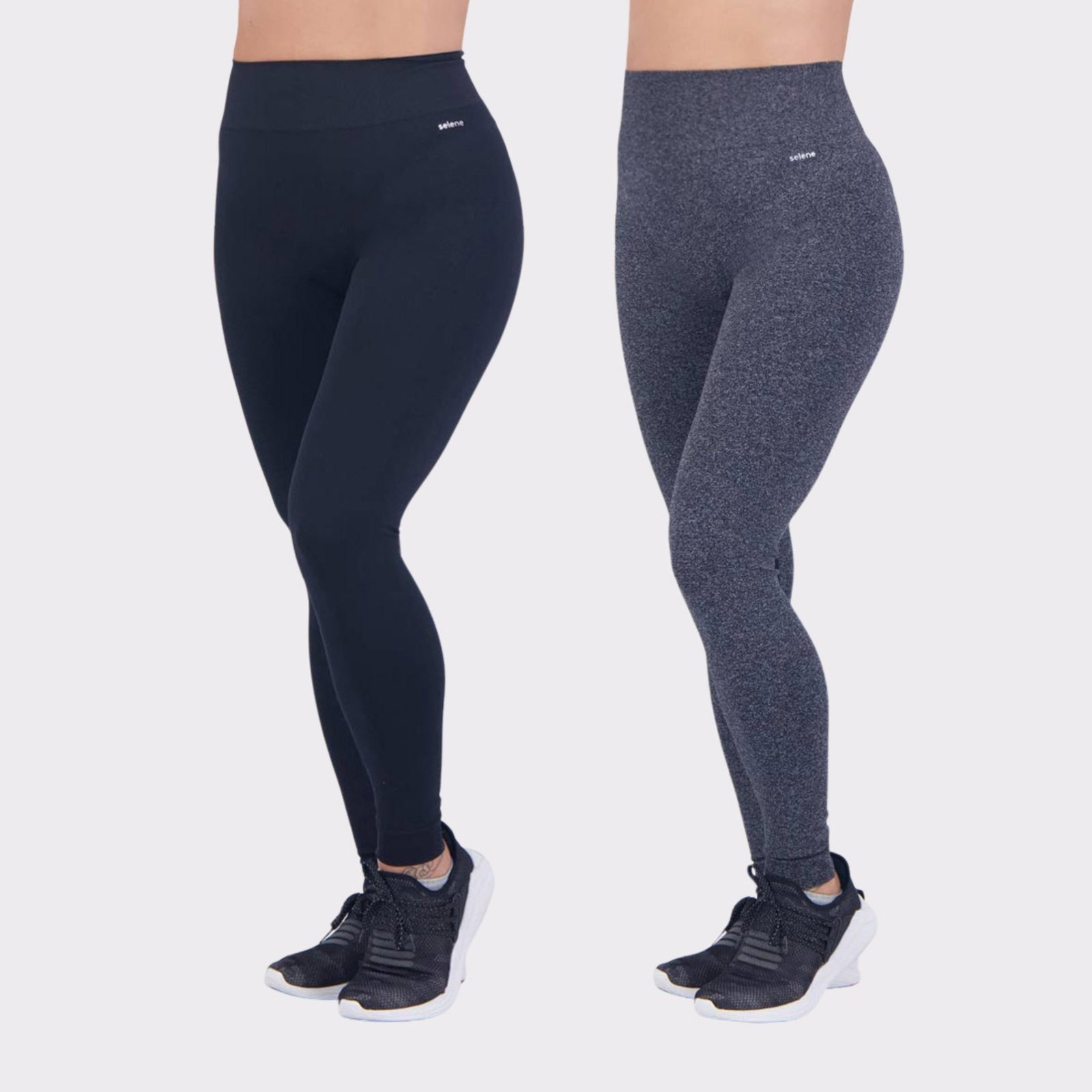 Imagem principal Kit 2 Calças Legging Selene Feminina Cinza Escuro e Preta SELENE preto