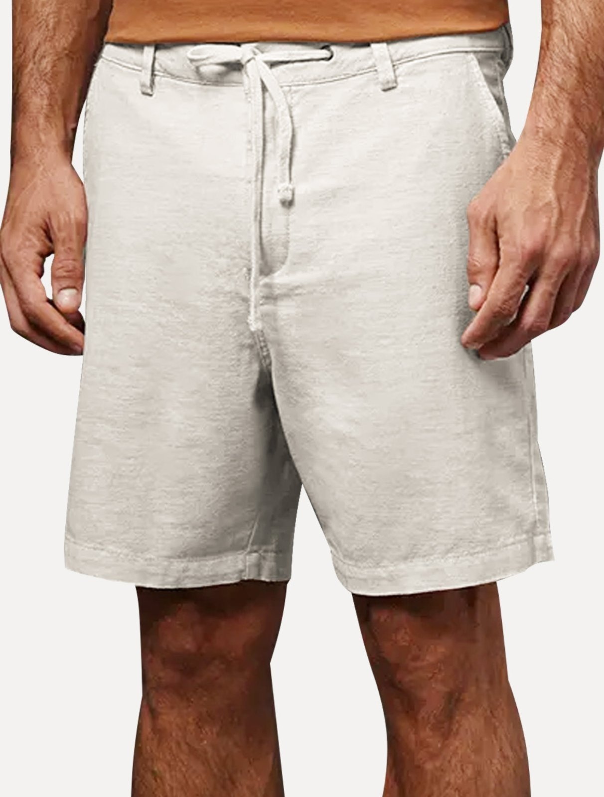 Imagem principal Bermuda Calvin Klein Jeans Masculina Cadarço Linen Off White Calvin Klein off-white white