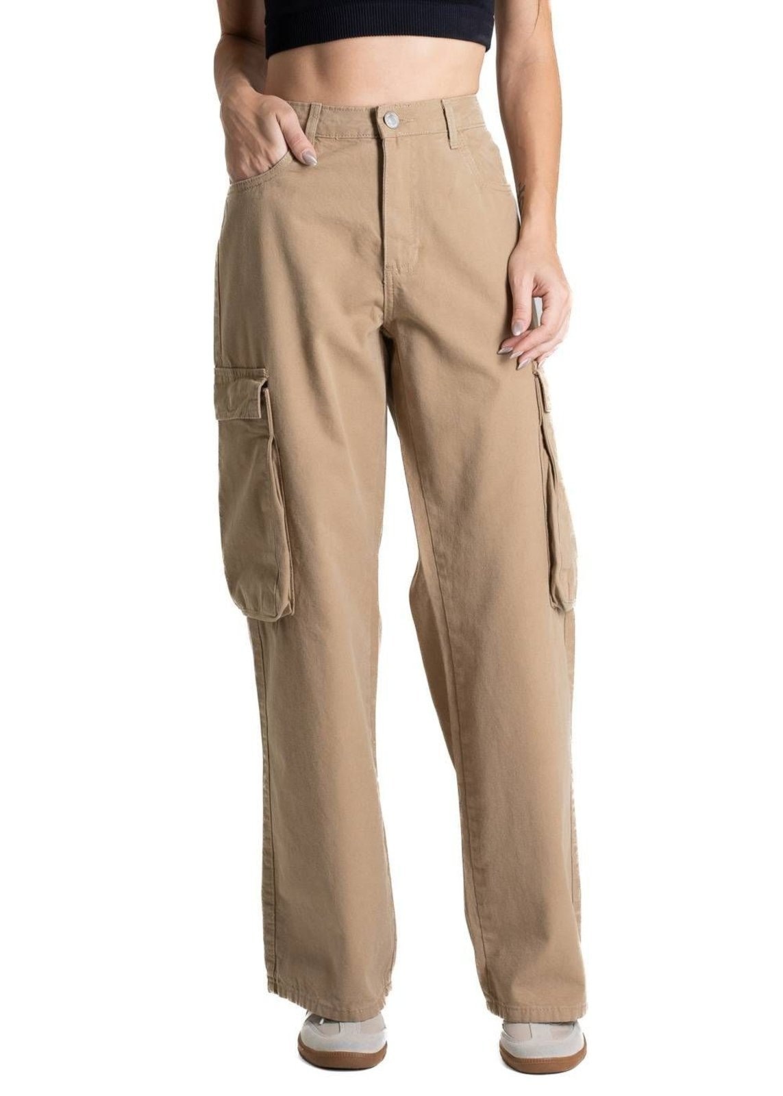 Imagem principal Calça Sarja Sawary Wide Leg - 280760 Sawary bege