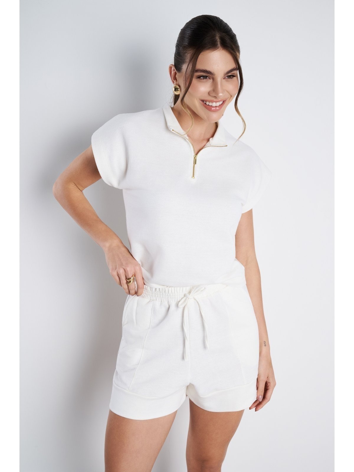 Imagem principal Conjunto Feminino Meujeans Serena Moletinho Off White Meu Jeans off-white white