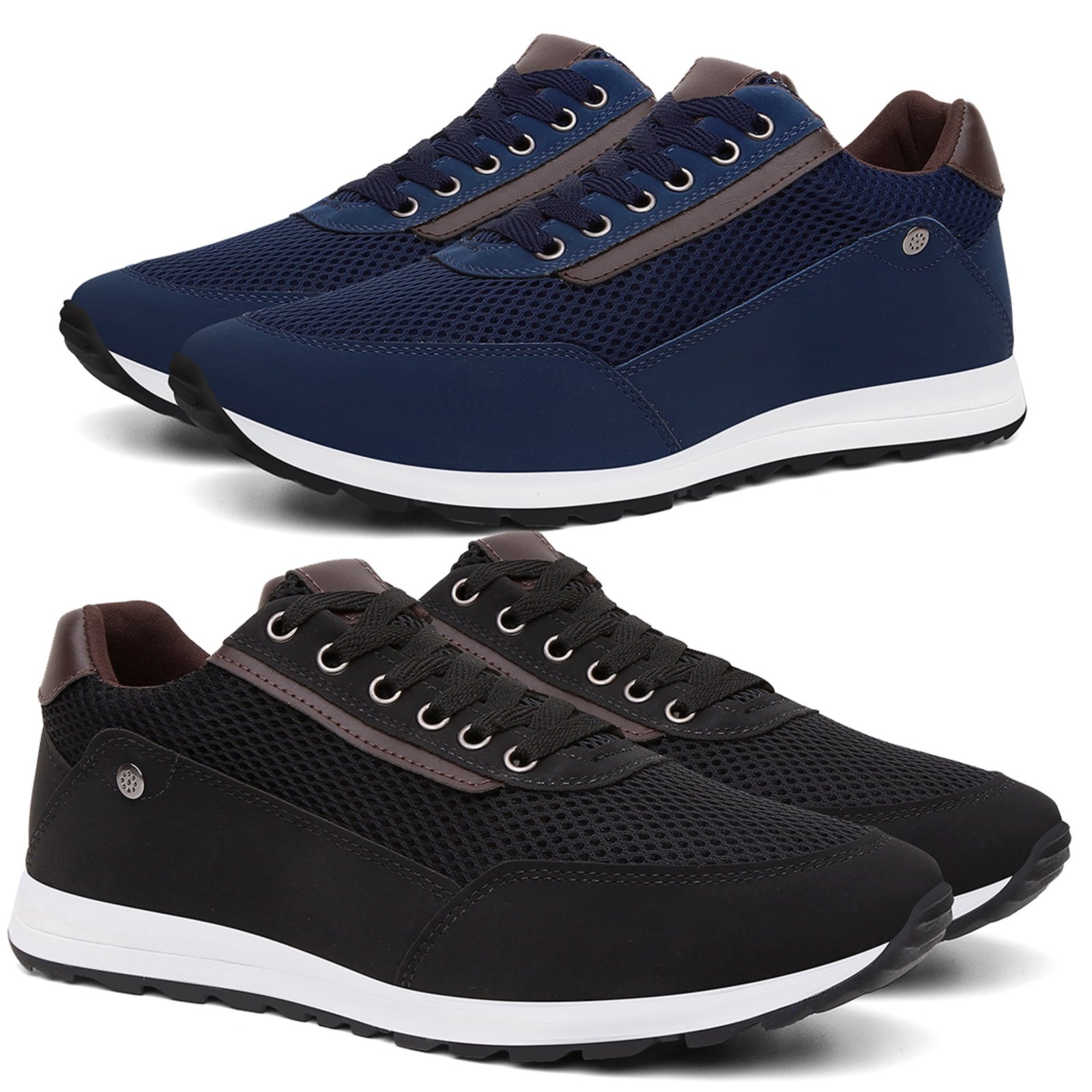 Imagem principal Kit 2 Tênis Masculino Casual Sapatênis Elegante Sapato Social Esporte e OUSY SHOES azul marinho/preto