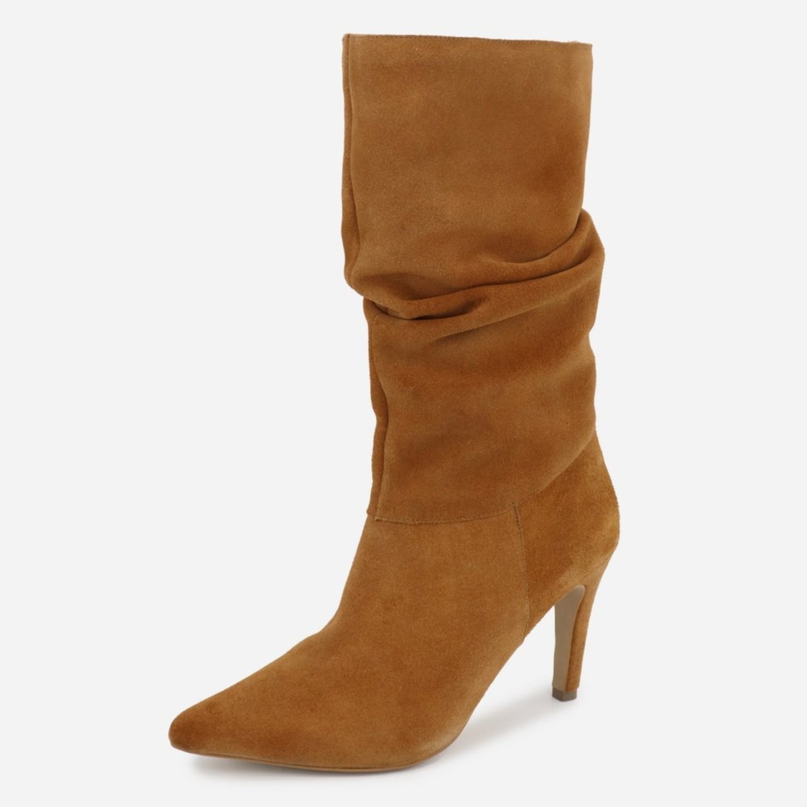 Imagem principal Bota Maria Paua Store Feminina Couro Cano Longo Salto Fino Elegante Moderna MARIA PAULA amarelo