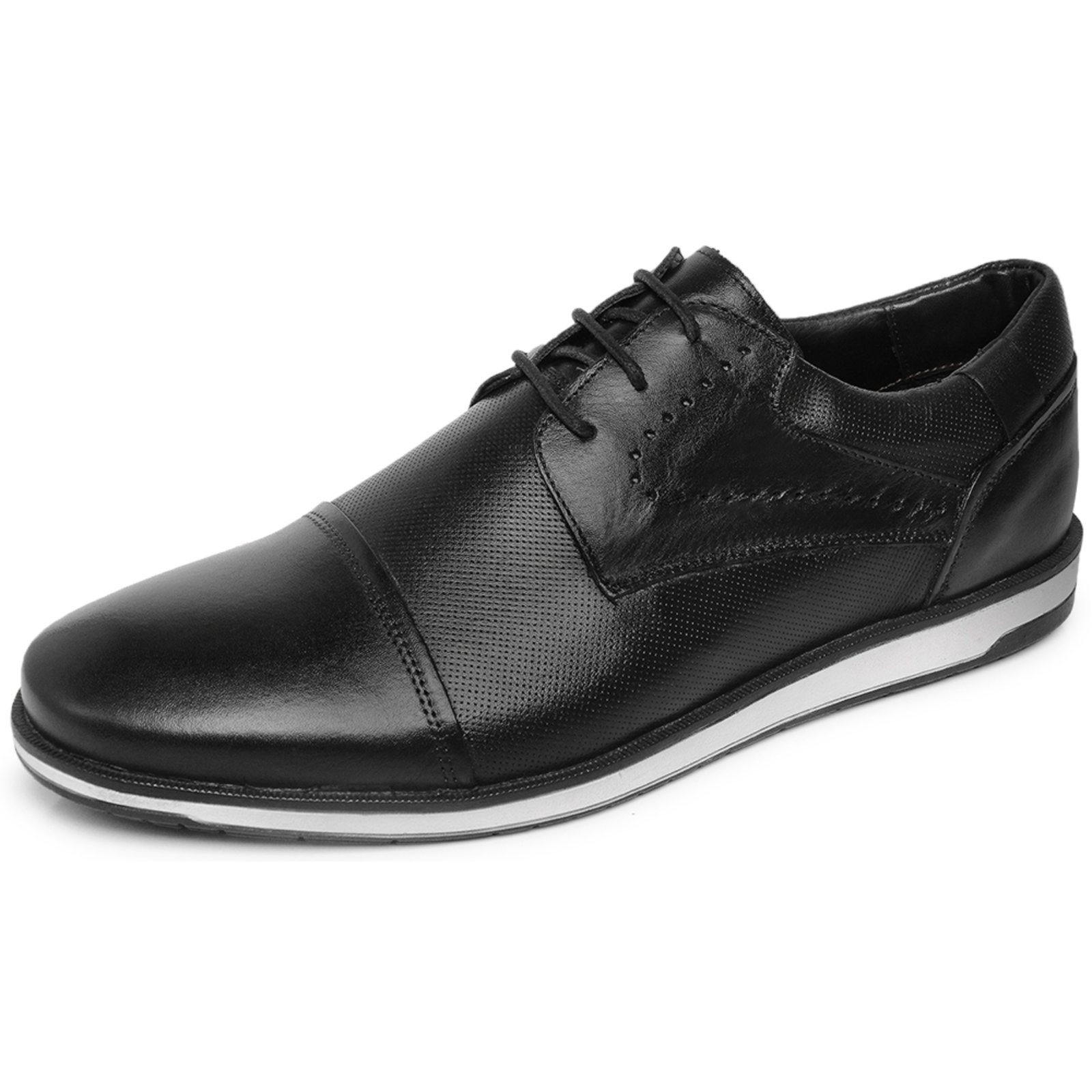 Imagem principal Sapato Social Bico Redondo Masculino Brogue Em Couro 16005 Ferrile preto