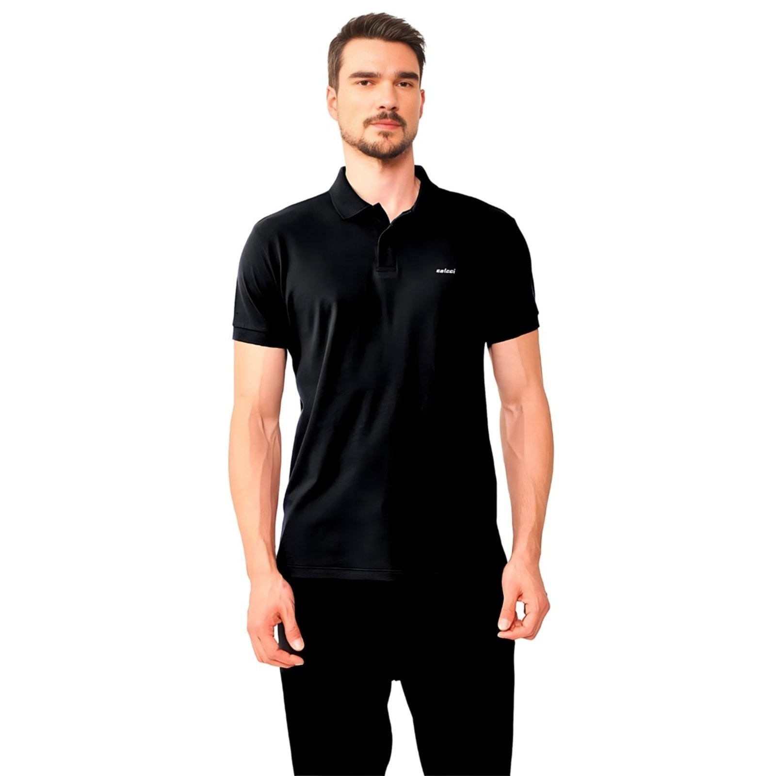 Imagem principal Camisa Polo Masculina Colcci Cores Básicas Colcci preto