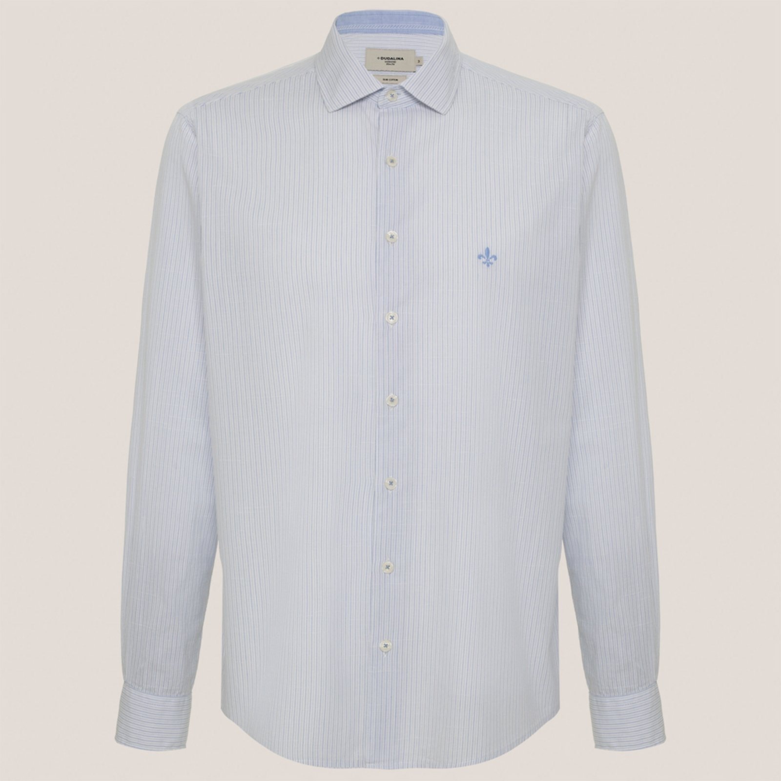 Imagem principal Camisa Slim Dudalina Listrada Slub Ve26 Masculino Dudalina branco