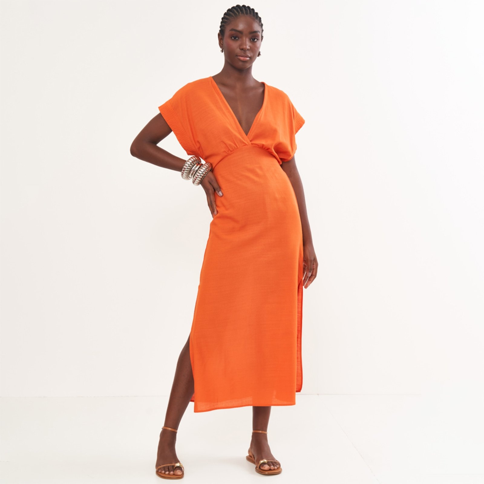 Imagem principal Vestido Super Mid Colcci Decote Pr26 Feminino Colcci laranja