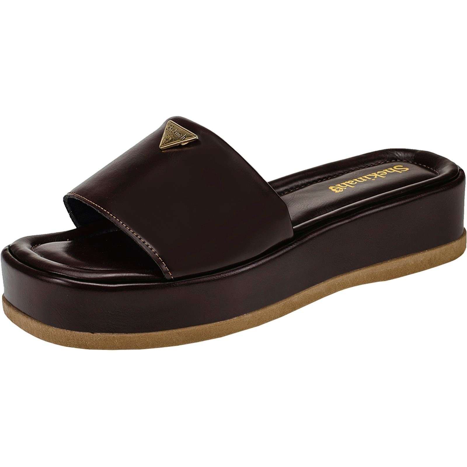 Imagem principal Tamanco Feminino Flatform Shekinah Confortável Moderno Macio Moda Shekinah marrom