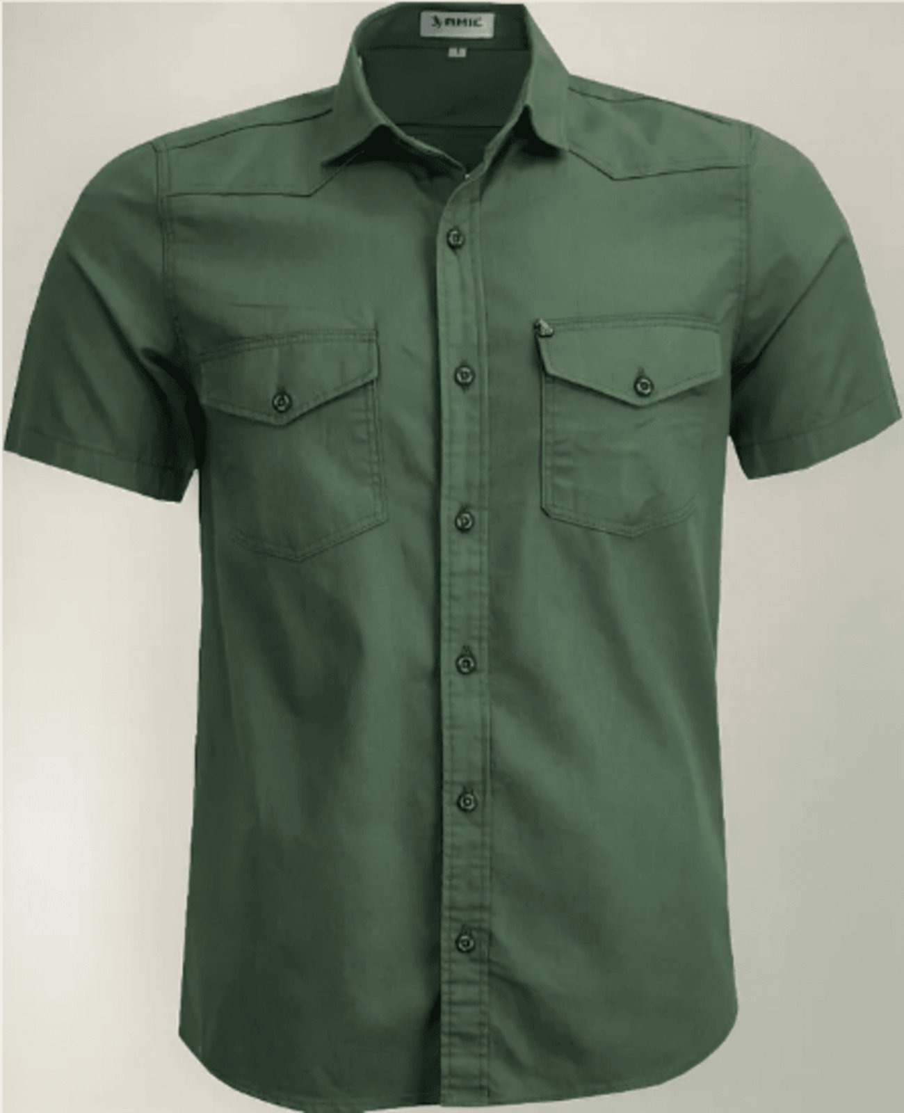 Imagem principal Camisa Estilo Militar Amil Comfort Cross Macia Bolsos Manga Curta Luxo Militar Amil verde militar