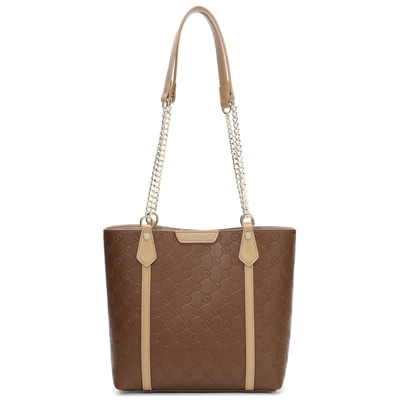 Imagem principal Bolsa Feminina Trabalho Ombro Espaçosa Reforçada Alça Corrente Perfect For You marrom