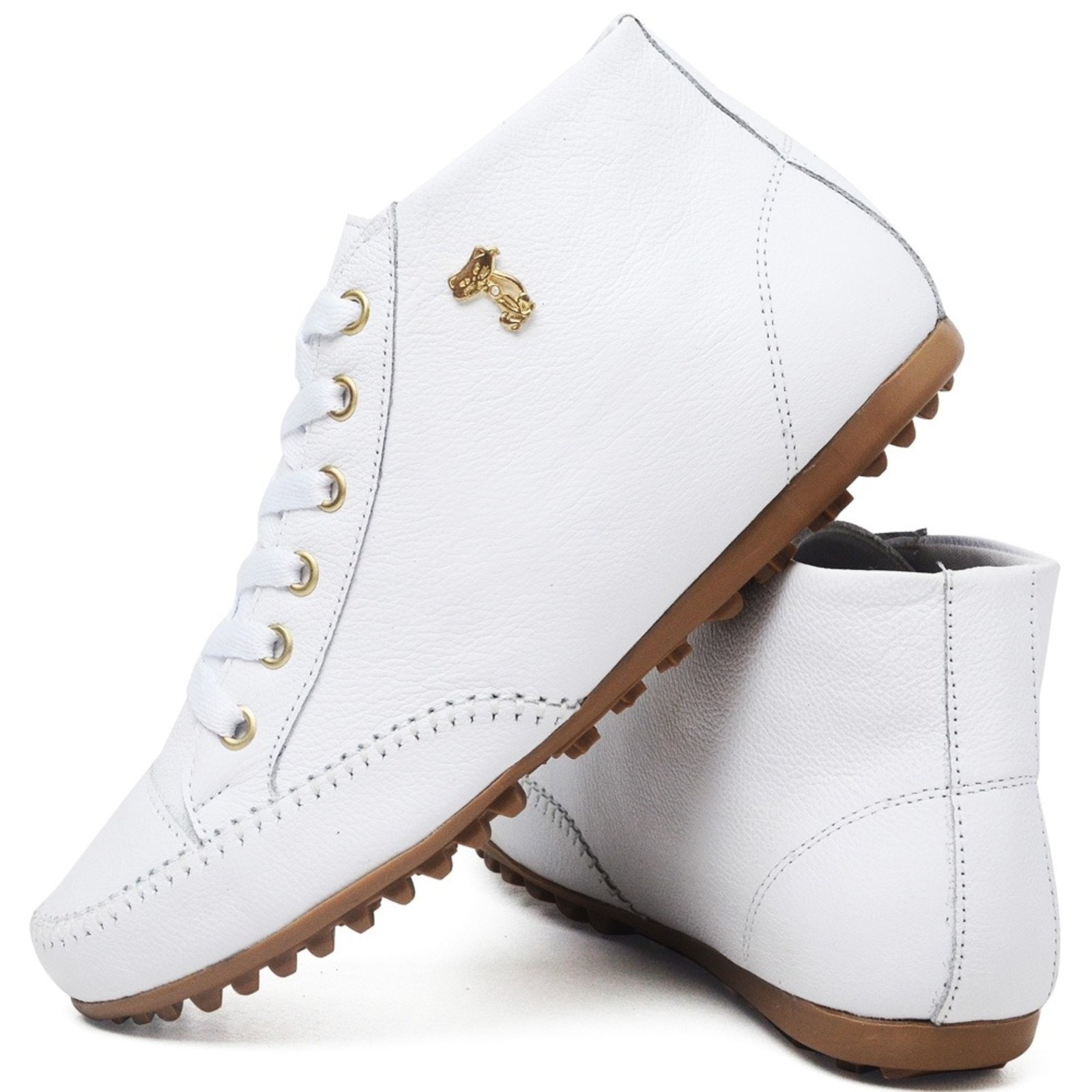 Imagem principal Bota Feminina Cano Curto Sem Salto Confortável Branca ROMEU E JULIETA SHOES branco