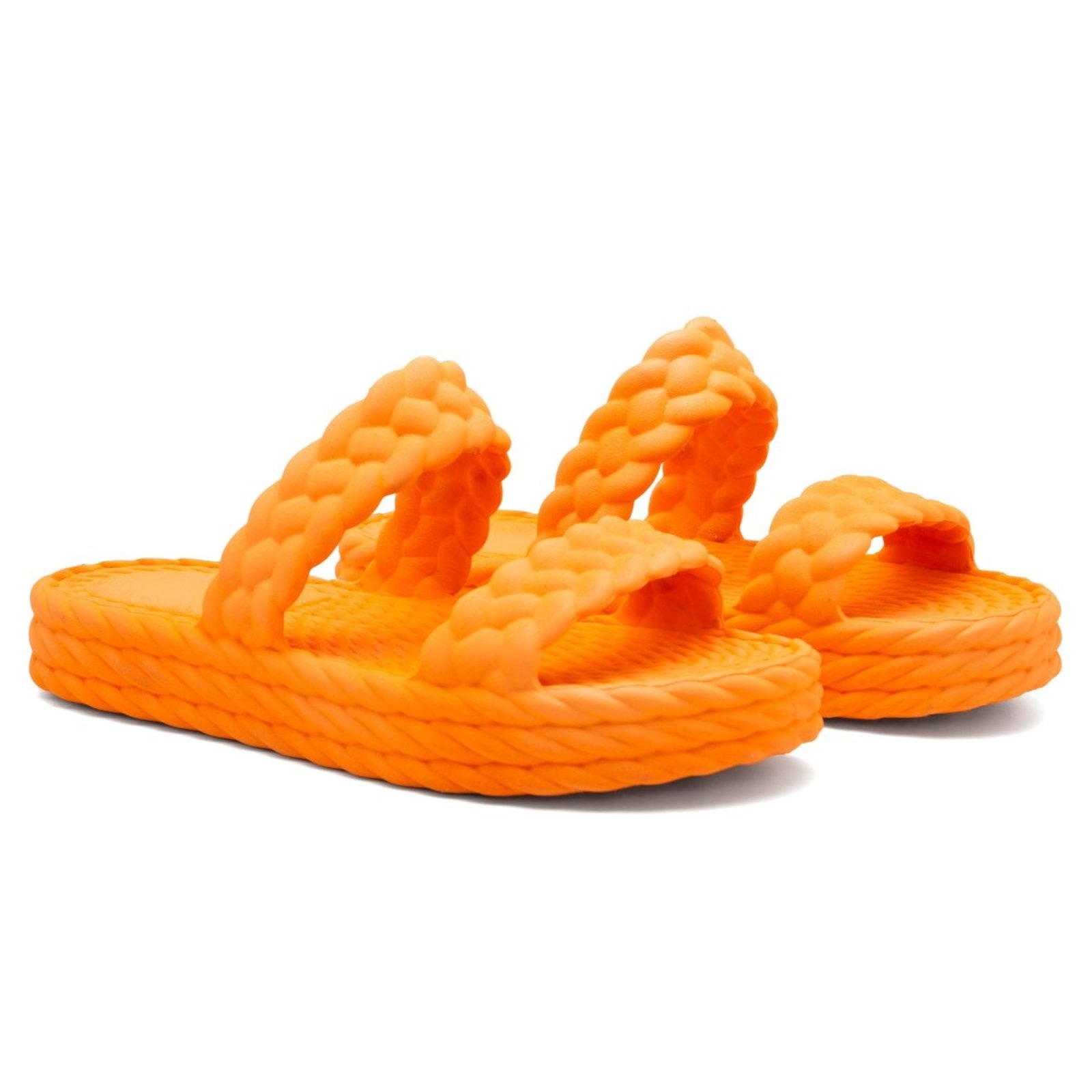 Imagem principal Chinelo Feminino Veritimo Sandália Papete Casual Elegante Trançada Plataforma Veritimo laranja