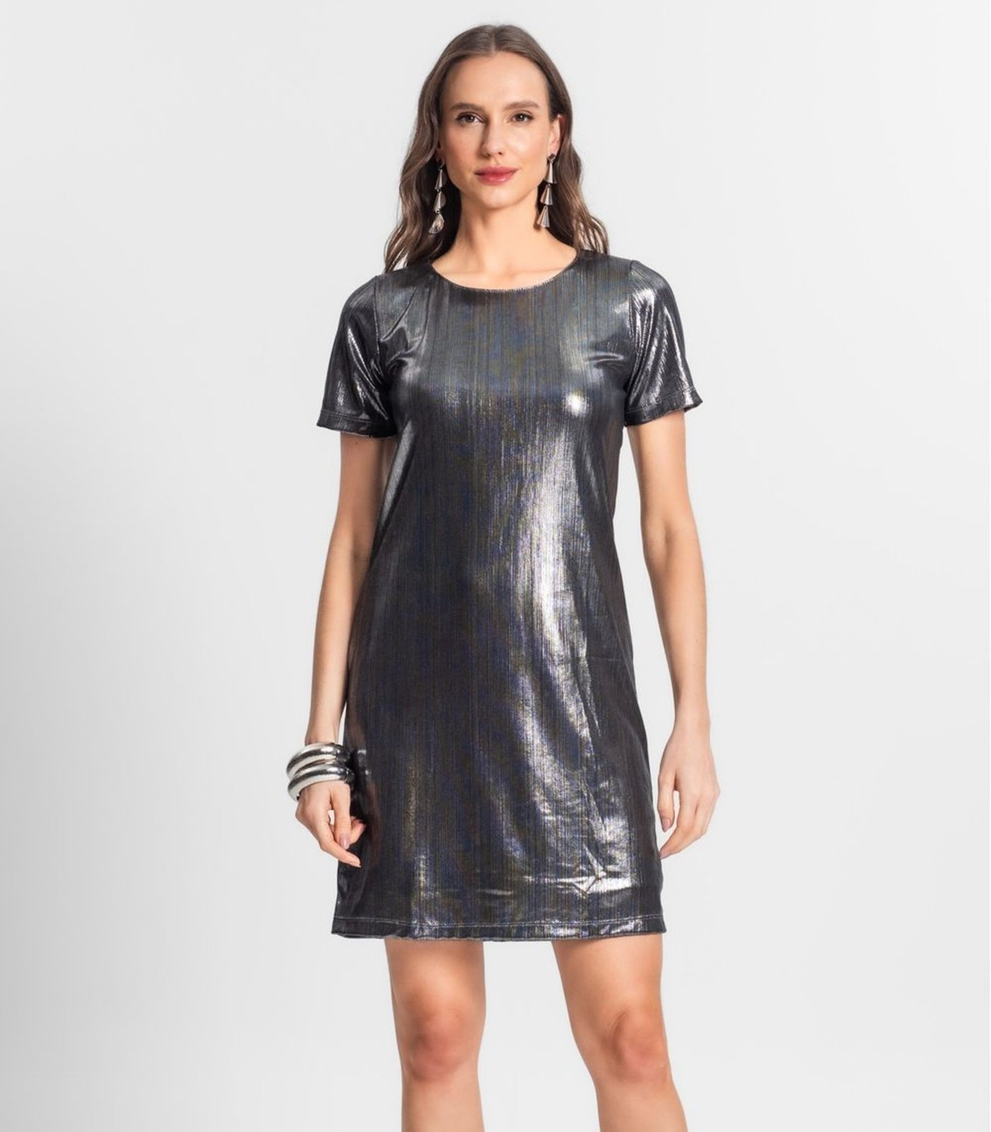 Imagem principal Vestido Feminino Metalizado Endless Endless cinza