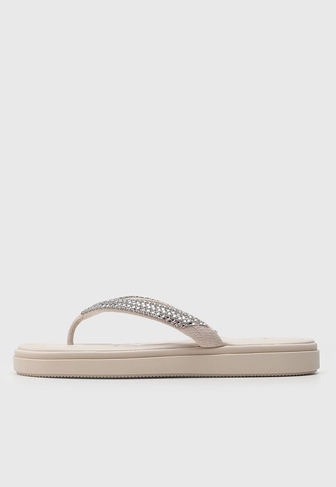 Imagem principal Rasteira Feminina VIA UNO Pedrarias Branca VIA UNO branco