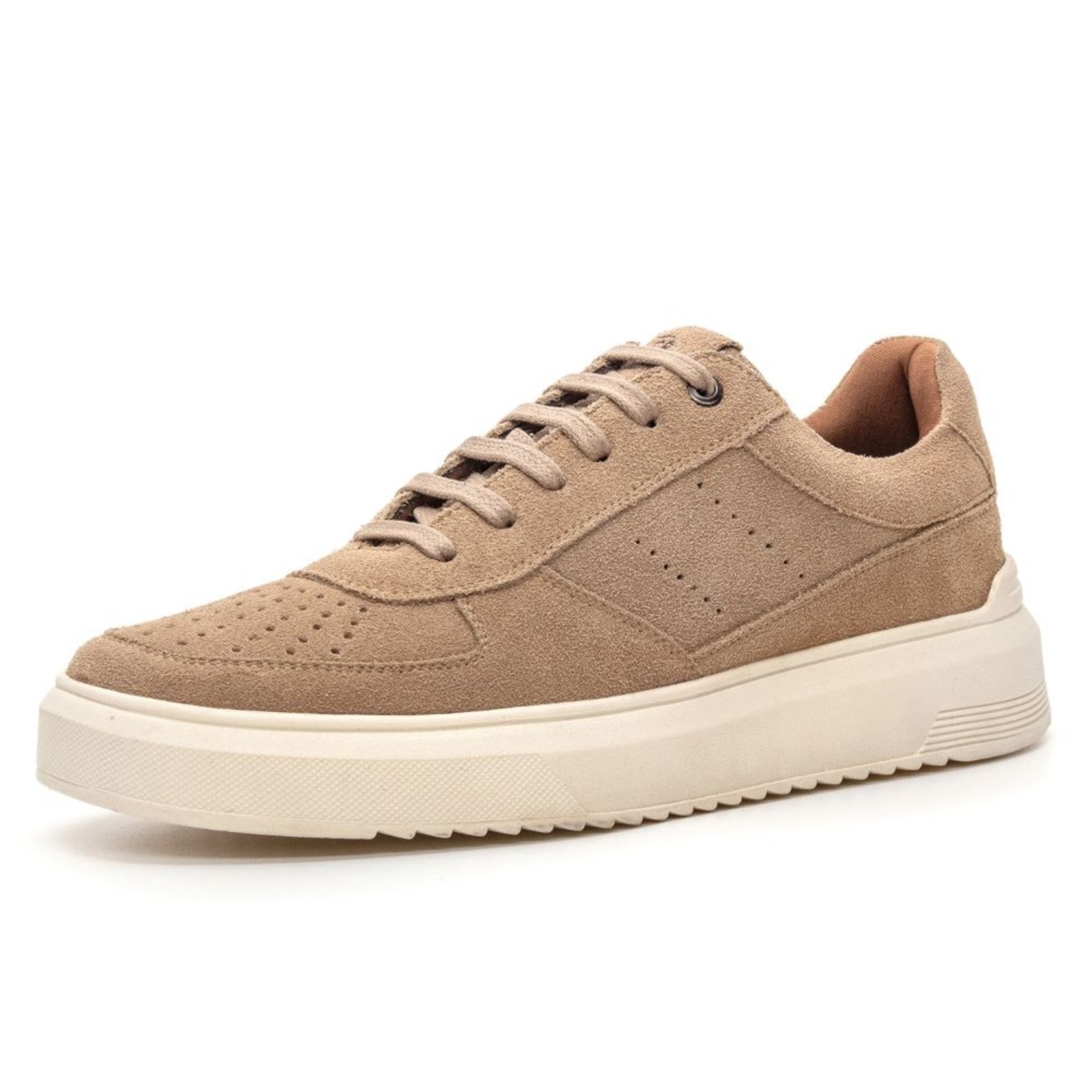 Imagem principal Tênis Casual Troy Masculino Camurça Premium Creme Coronello bege/caramelo/nude/off-white