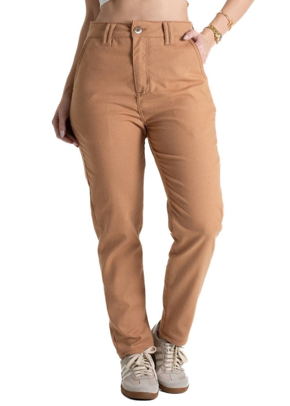 Imagem principal Calça Linho Sawary Mom - 280542 Sawary marrom