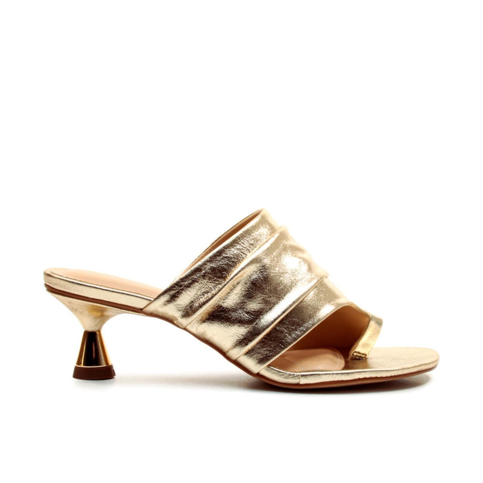 Imagem principal Tamanco Couro Ouro Salto Baixo Cecconello 2784001-1 Cecconello dourado