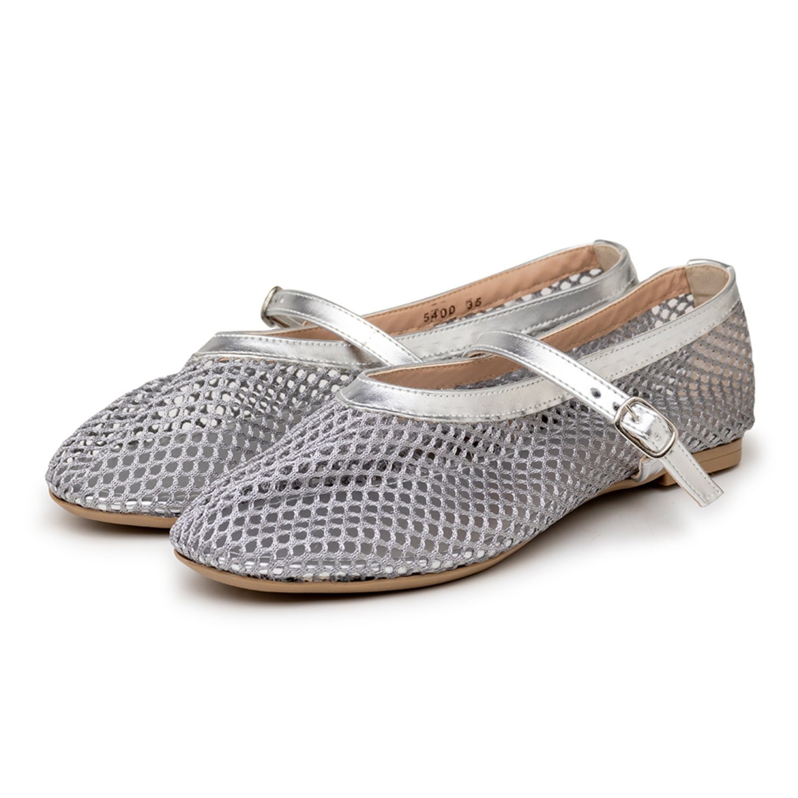Imagem principal Sapatilha Feminina Boneca Tela 5400 Prateada Prateado Flor da Pele prata