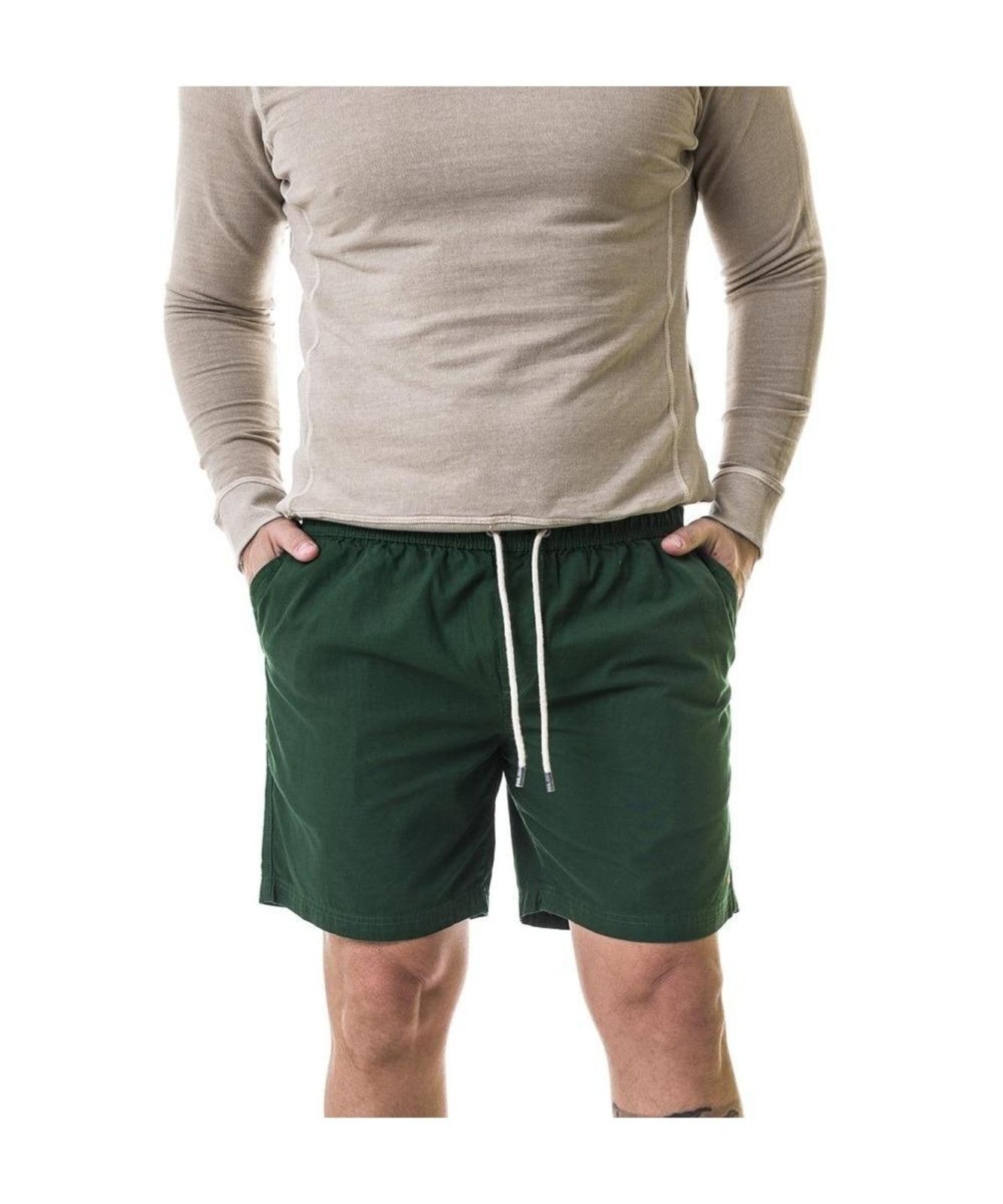 Imagem principal Shorts Aburguesia Sarja Slim Fit Escuro Alfaiataria Burguesia verde