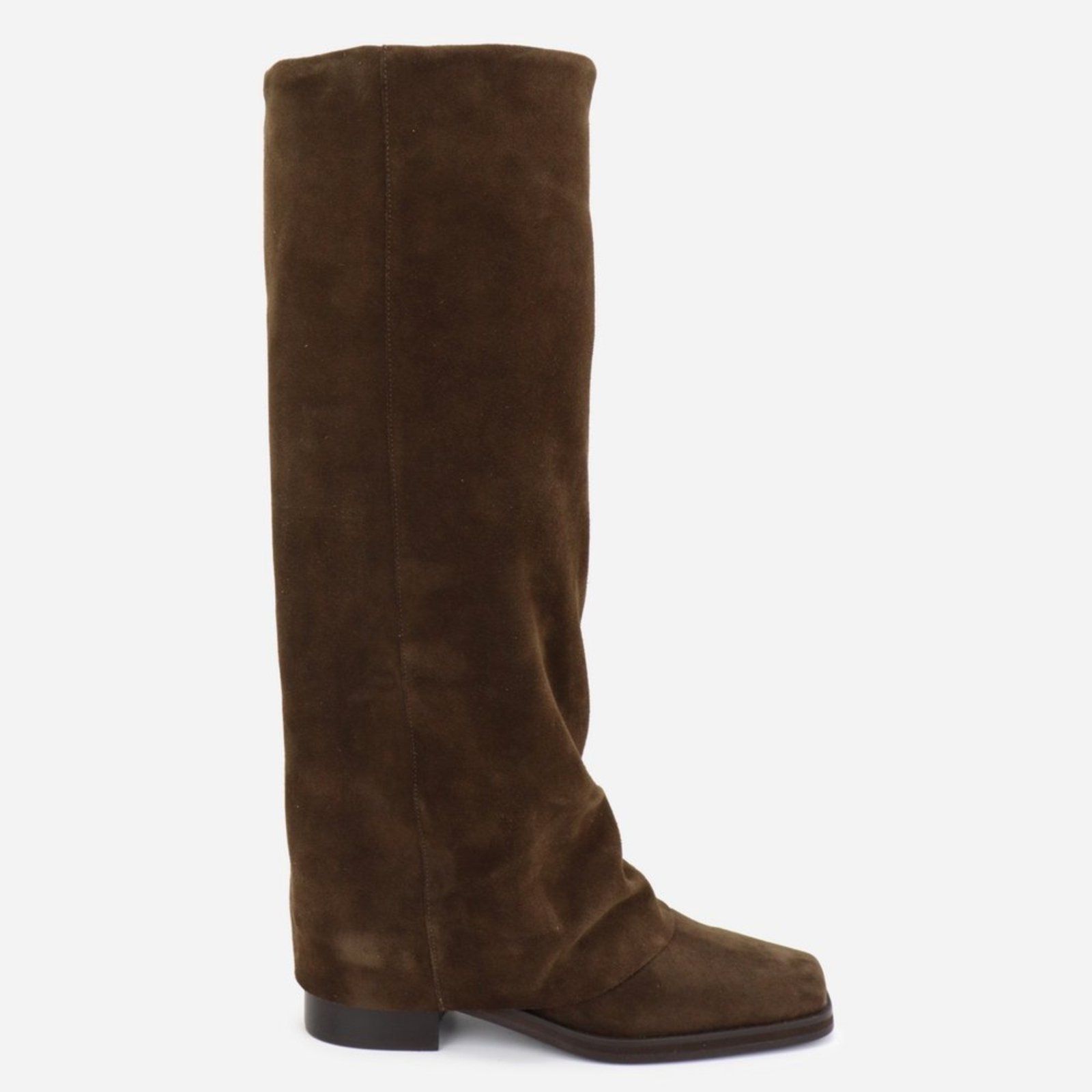 Imagem principal Bota Feminina Cano Longo Em Couro Bico Quadrado Sutil Lisa Conforto Maria Paula Camurça Expresso MARIA PAULA marrom